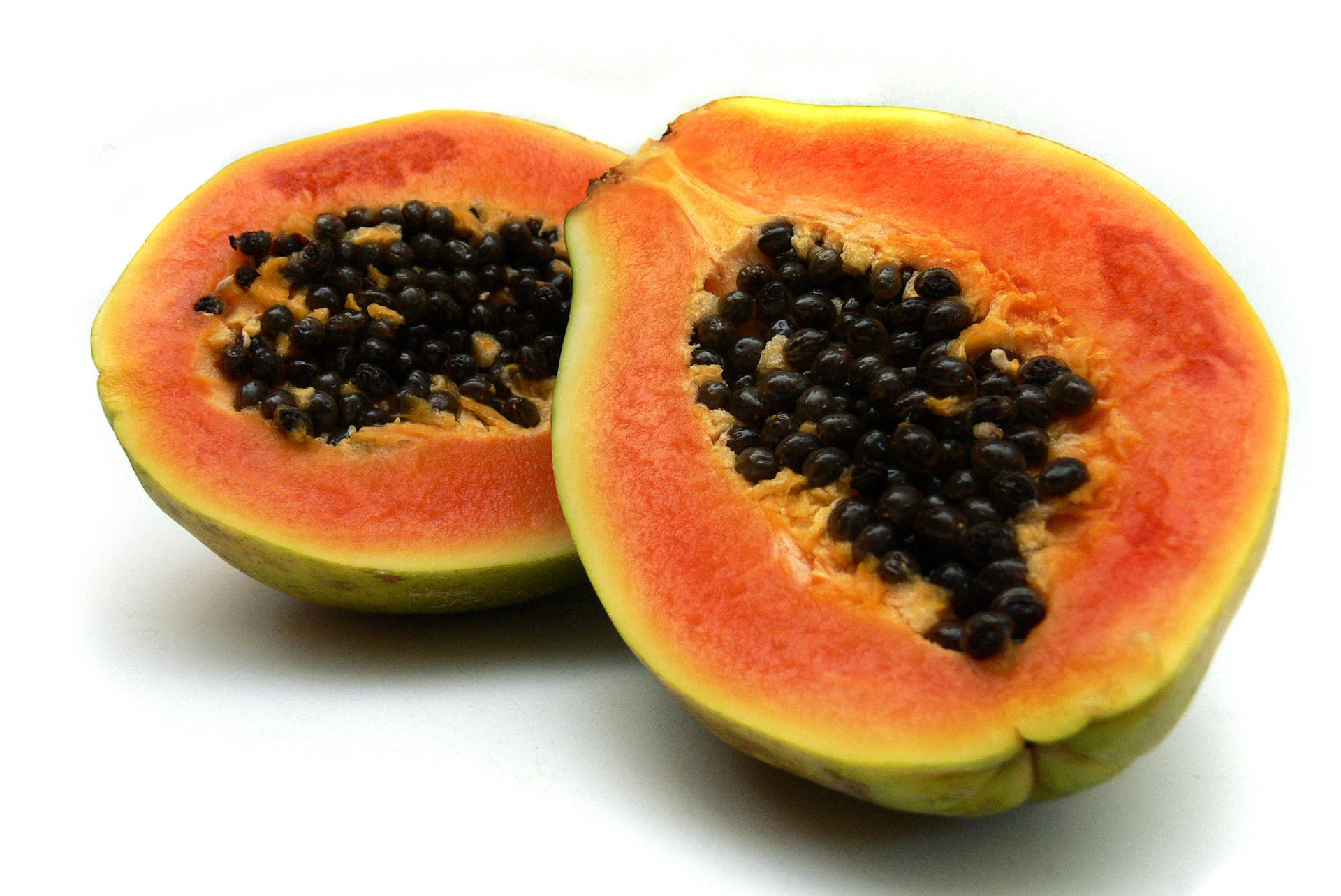 Tropical Papaya Fruits Macro Shot