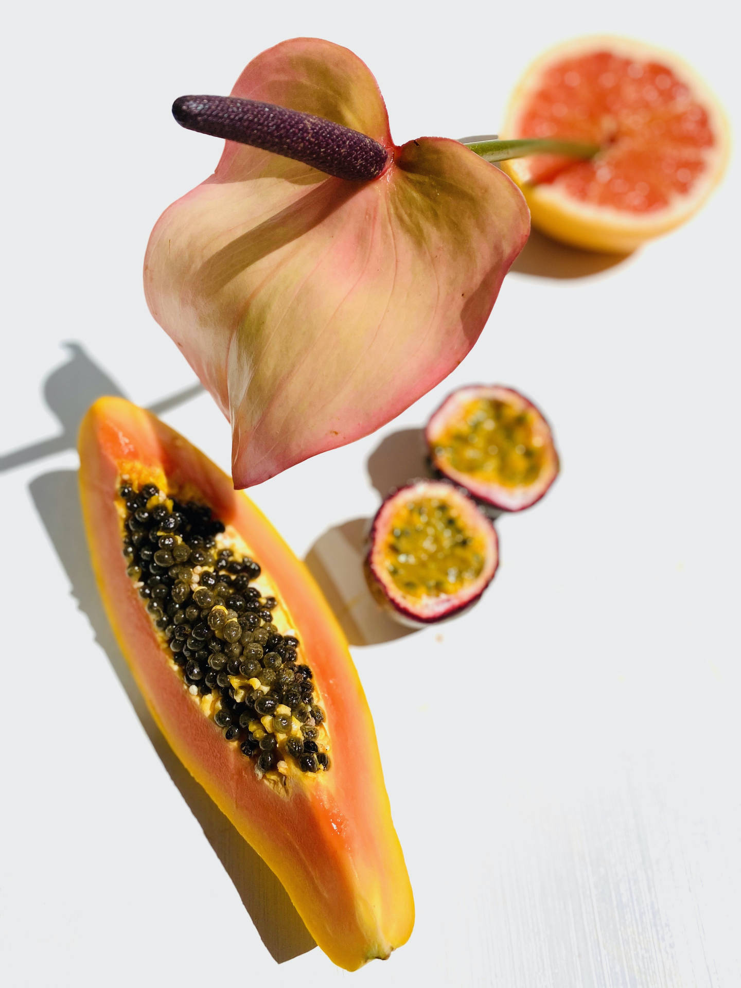 Tropical Passion Fruit Papaya And Grapefruit