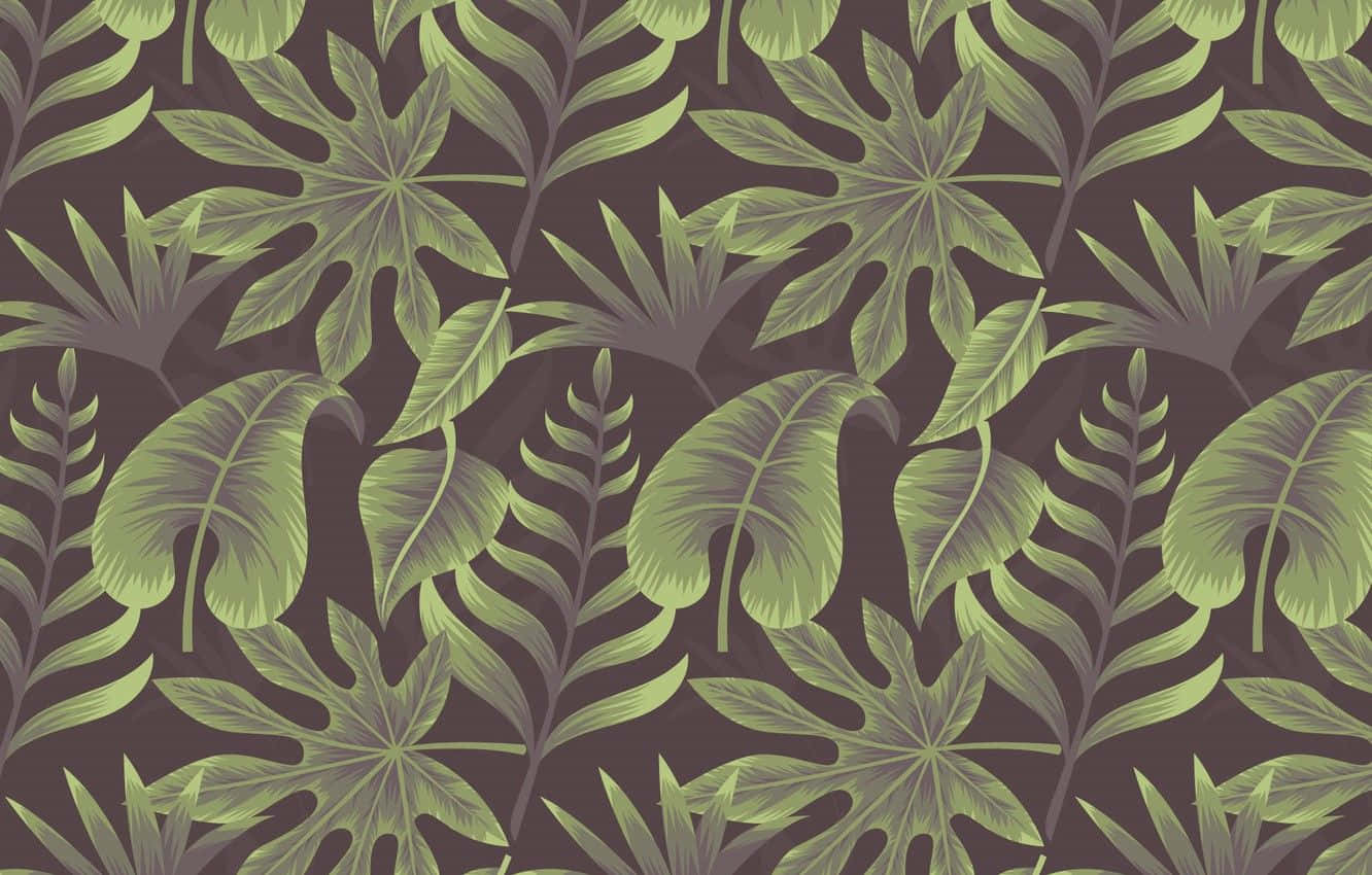 Tropical Plants Antique Pattern Background