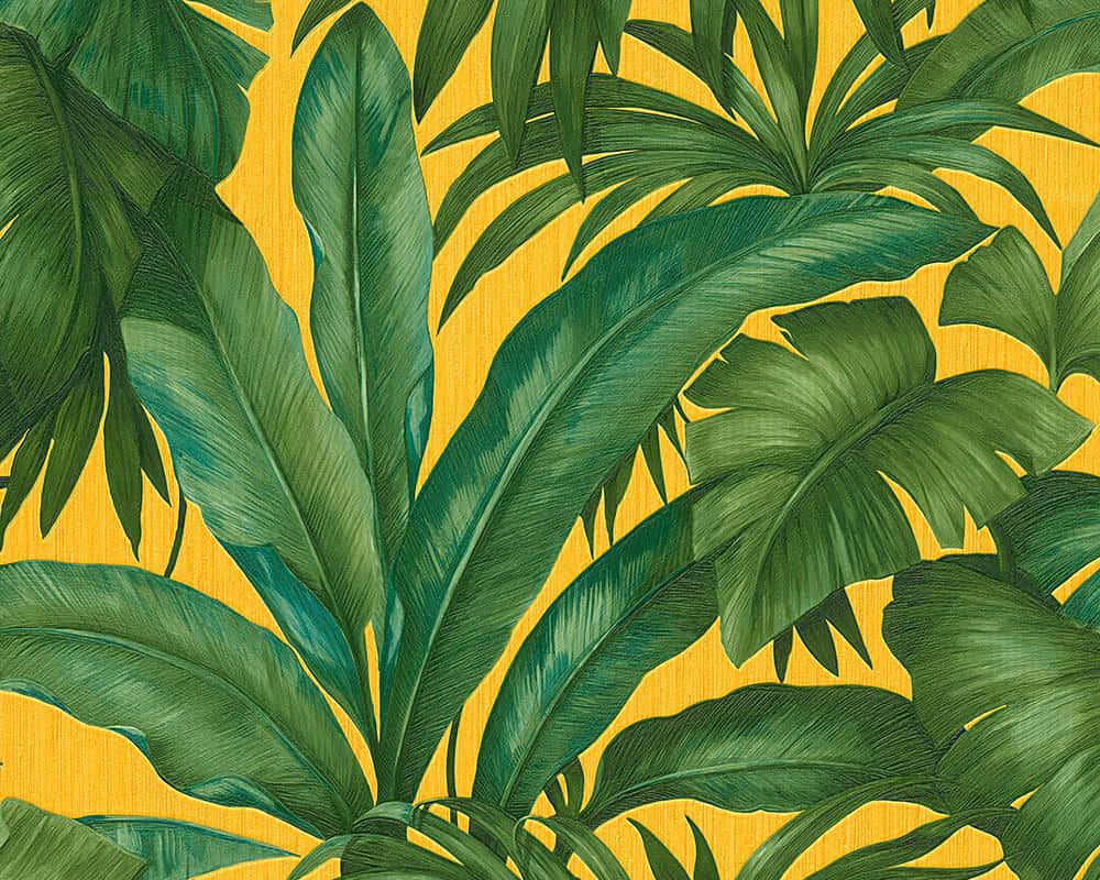 Tropical Plants Digital Artwork Background