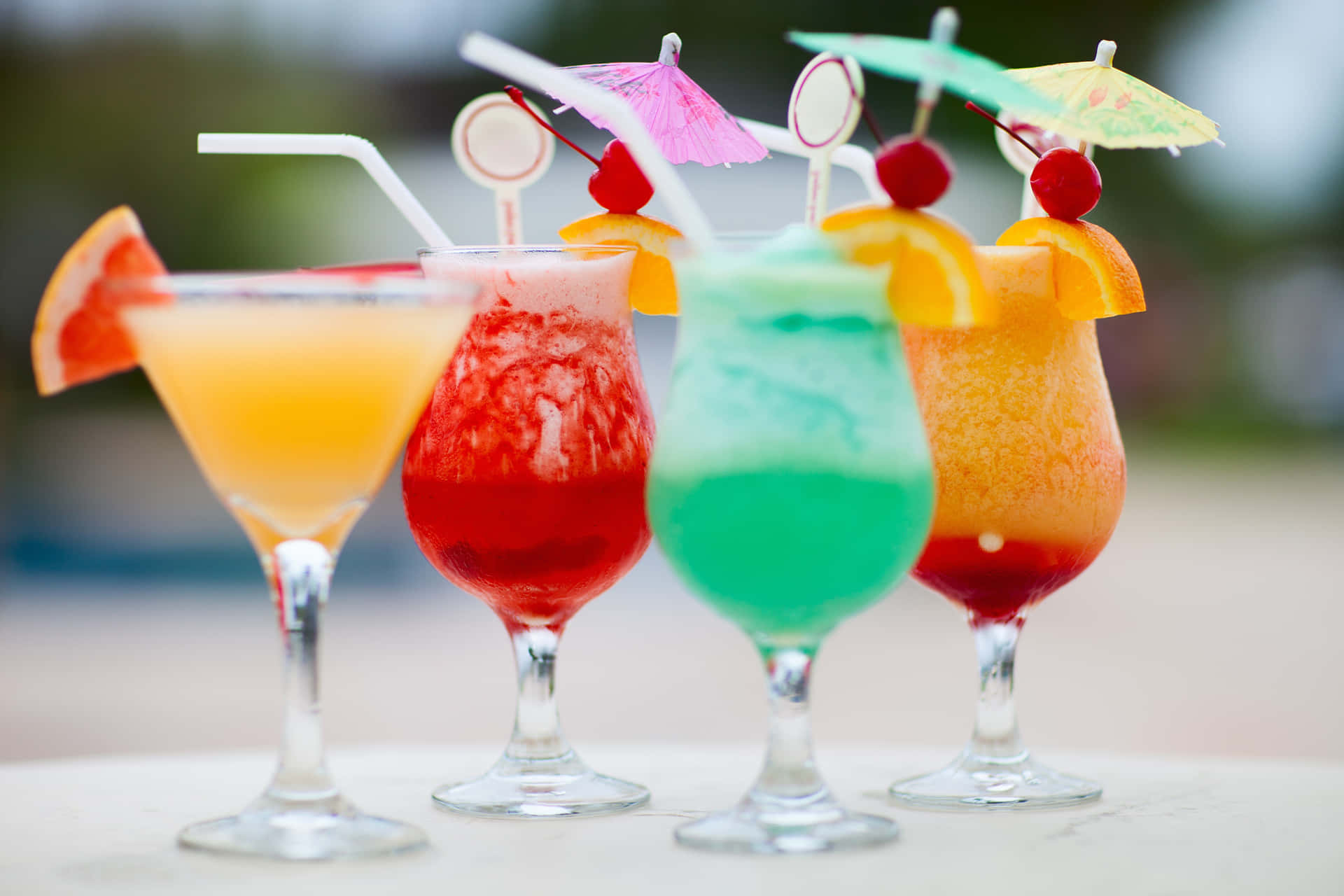 Tropical Slushy Drinks Background