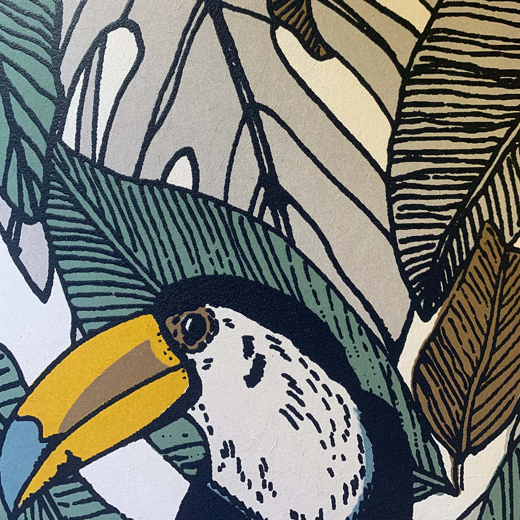Tropical Toucan Artwork Background