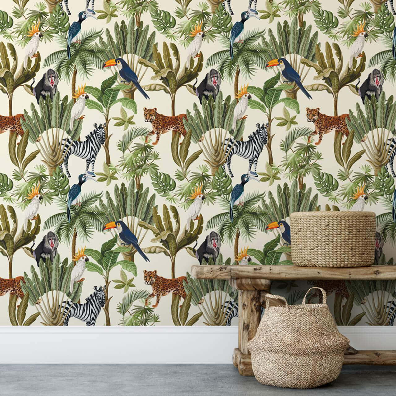 Tropical Wildlife Wallpaper Scene Background