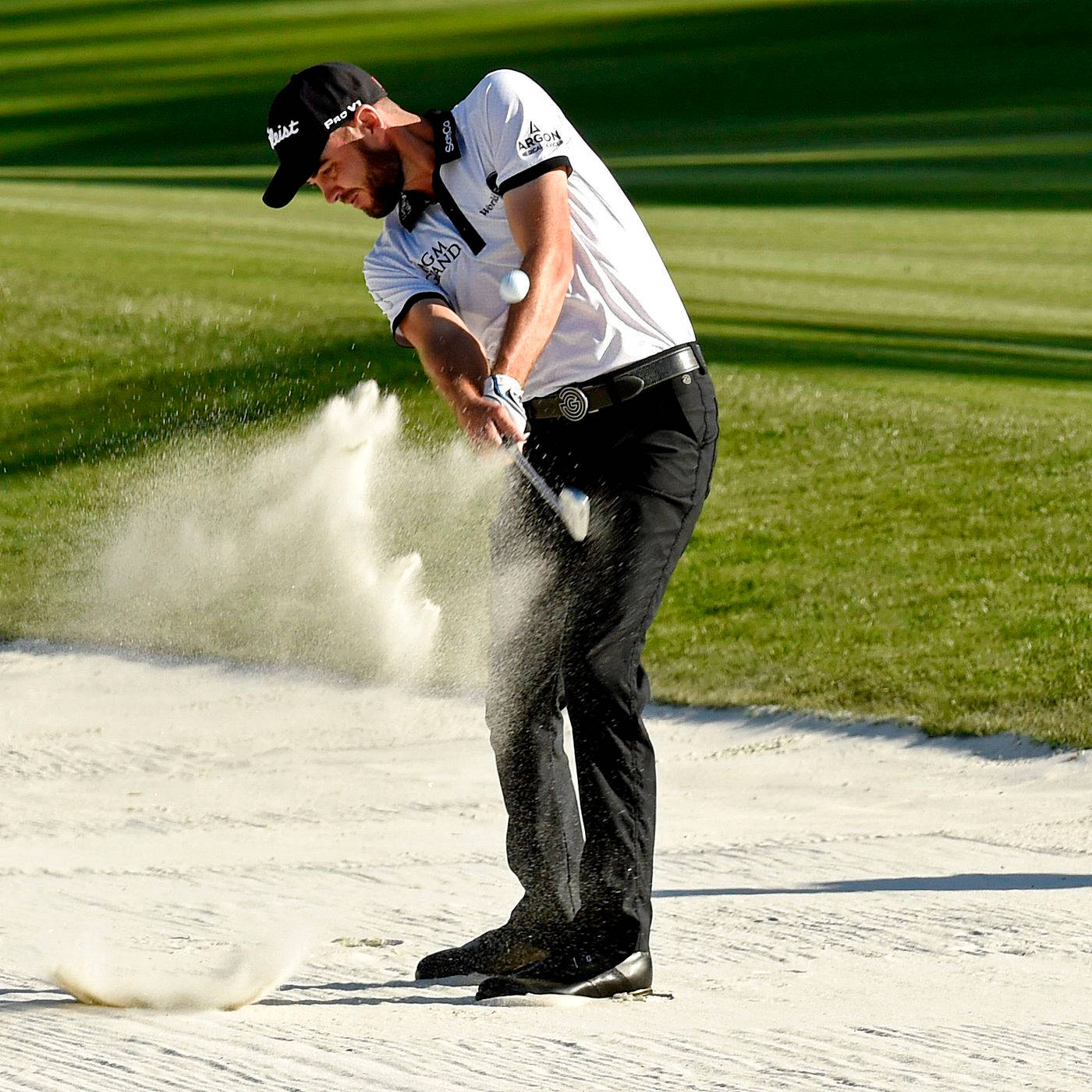 Troy Merritt Hitting Ball And Sand