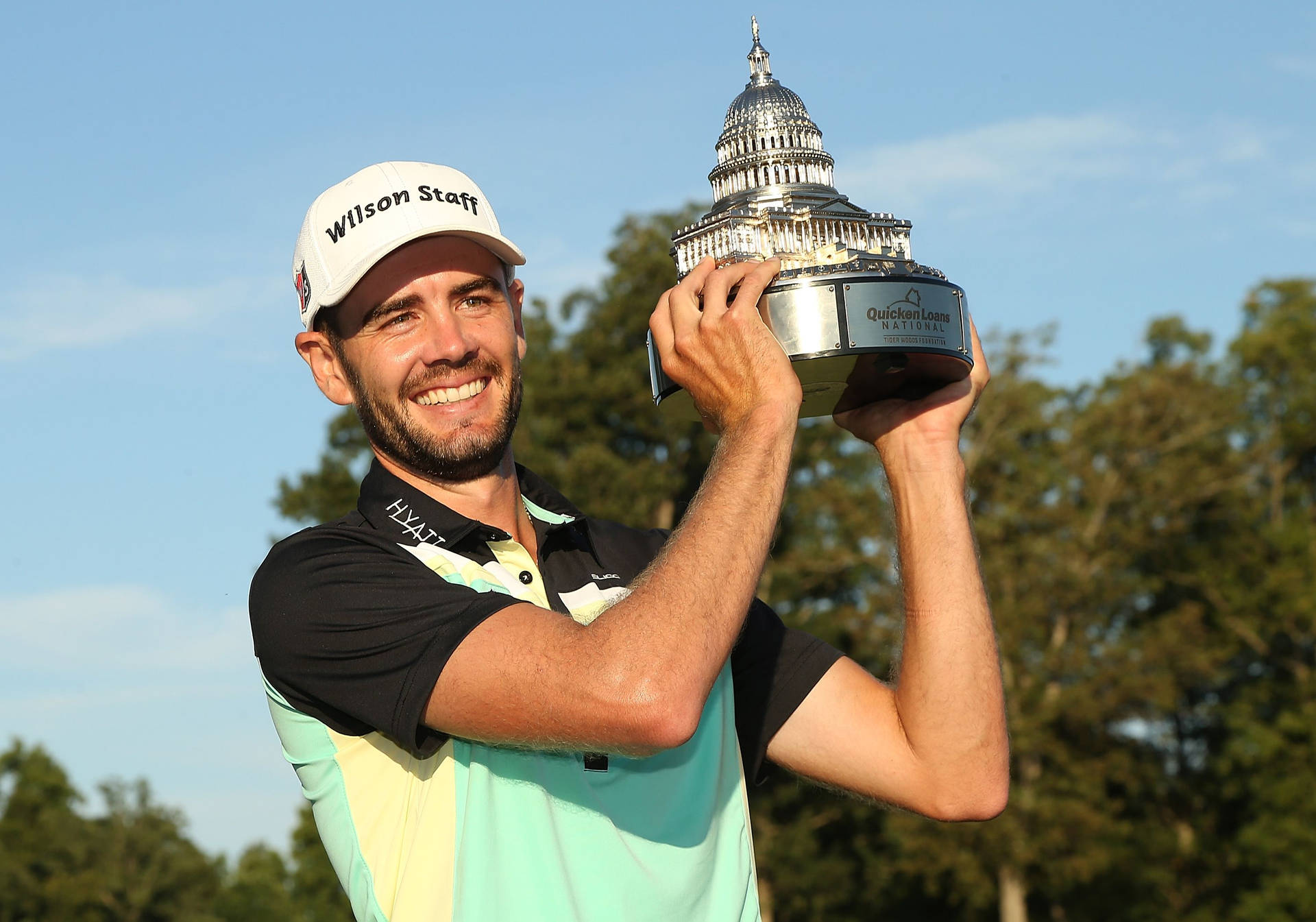 Troy Merritt Raising His Trophy