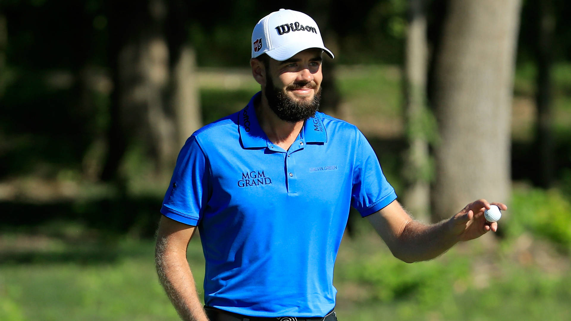 Troy Merritt Smiling Holding Ball