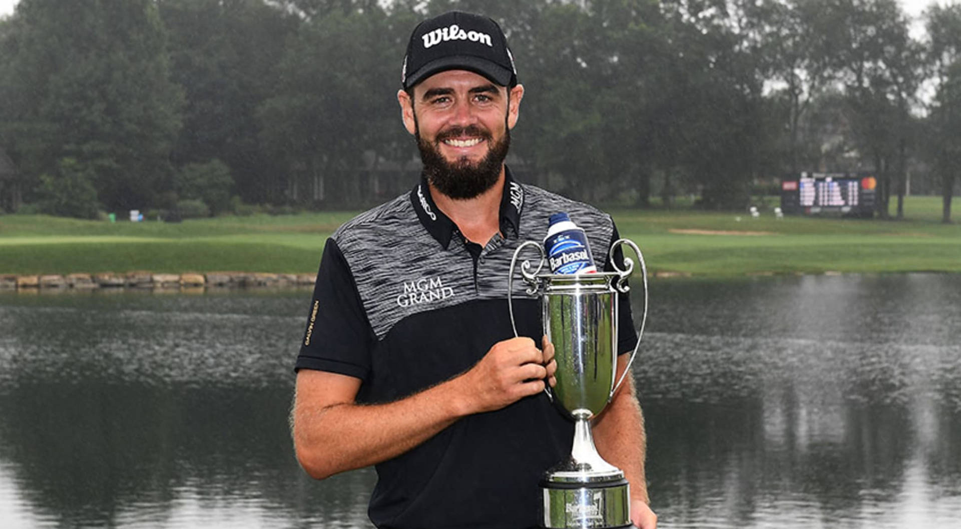 Troy Merritt With Silver Trophy Background