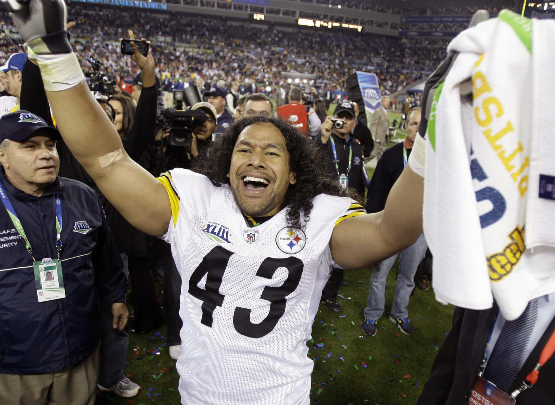 Troy Polamalu, Nfl Star And Super Bowl Xliii Champion With The Pittsburgh Steelers Background