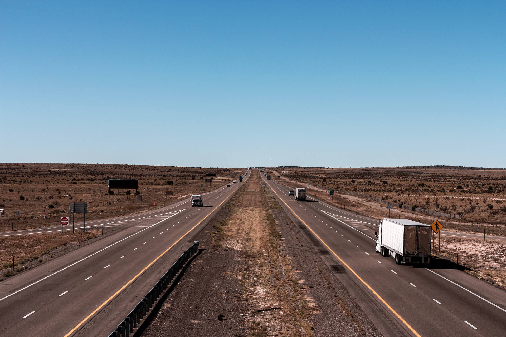 Truck Van New Mexico Road Background