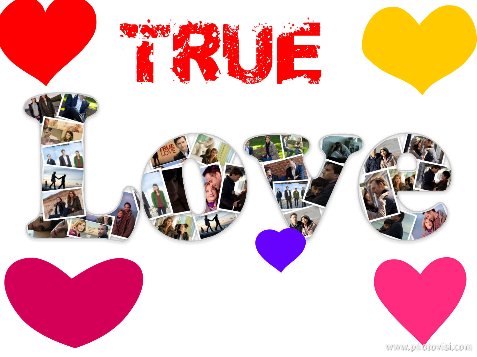 True Love Collage Background