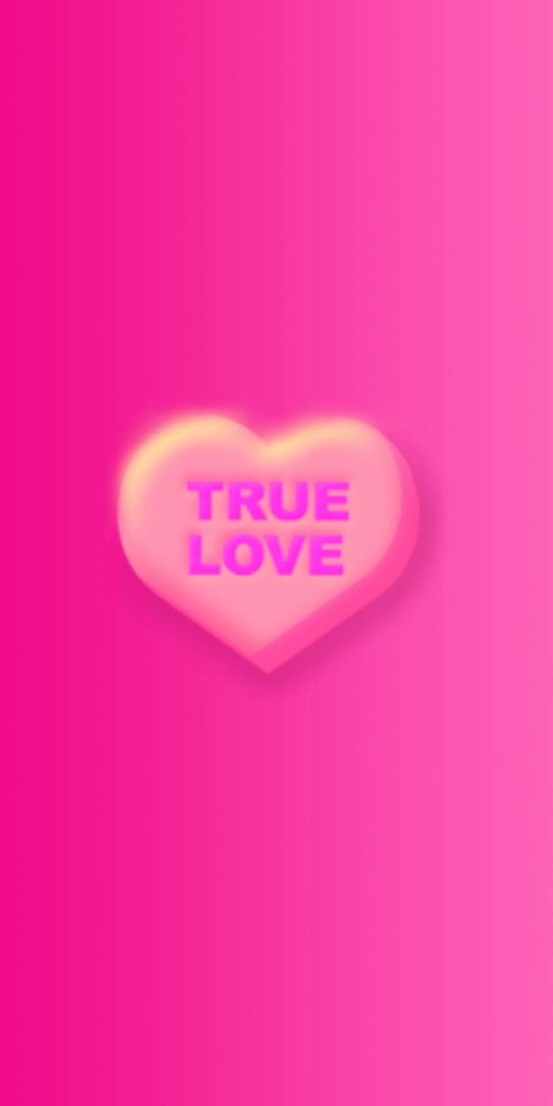 True Love Pink Heart Background