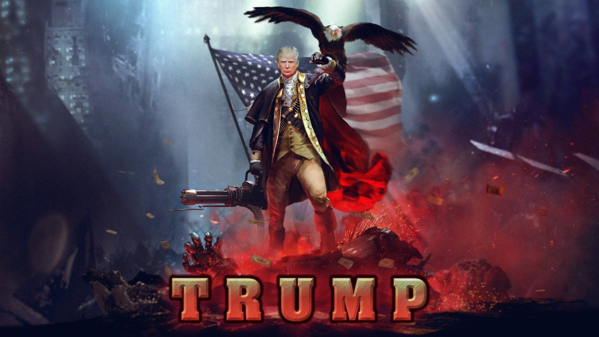 Trump Badass Patriotictheme Background