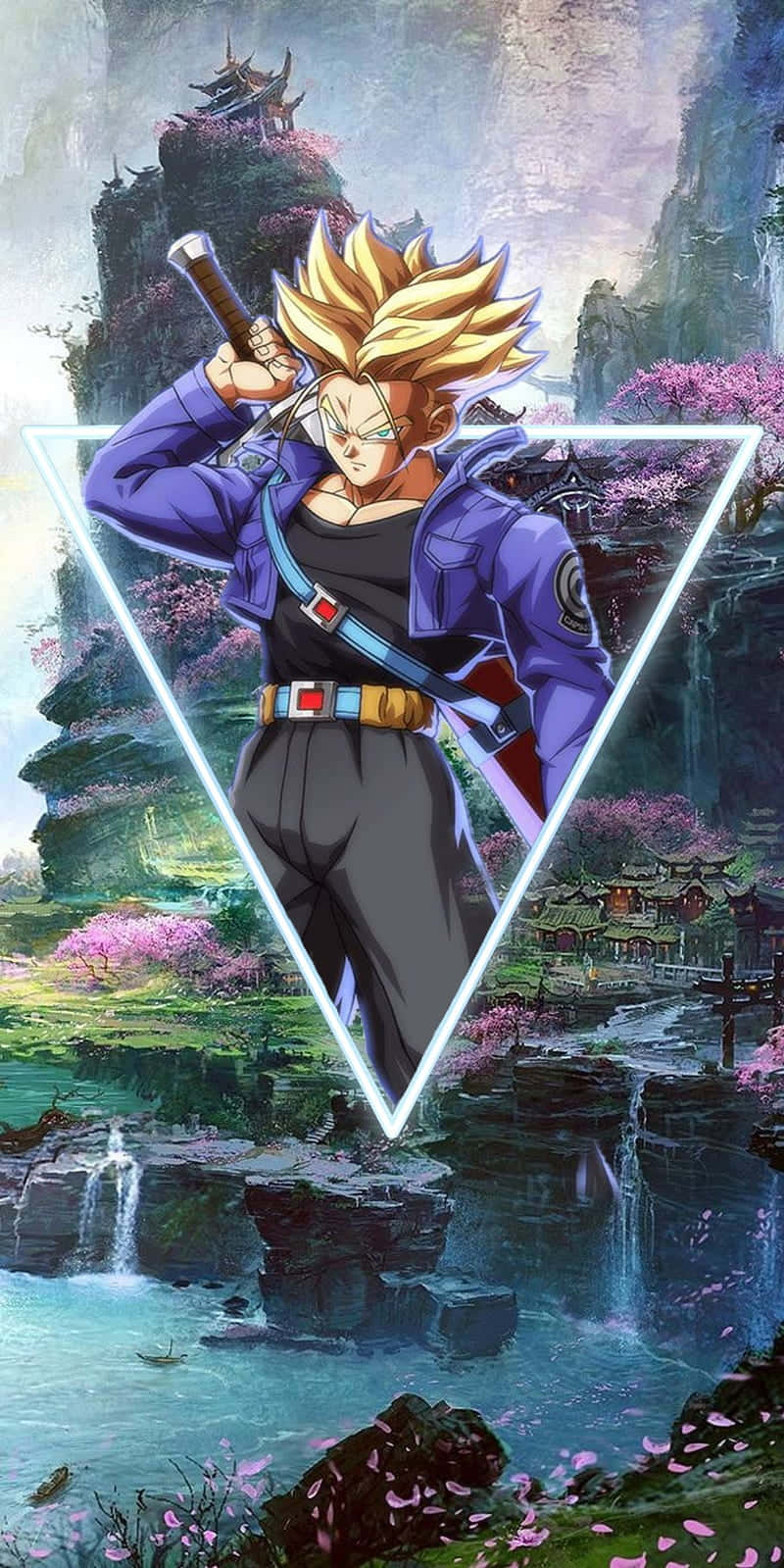 Trunks Is Ready To Take On Any Challenge With Determination And Courage! Background