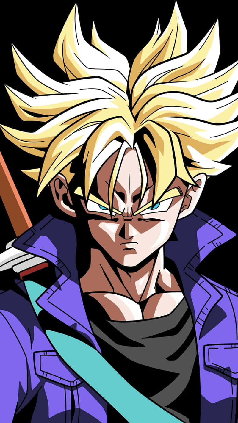 Trunks, Ready To Fight Against Evil Forces. Background