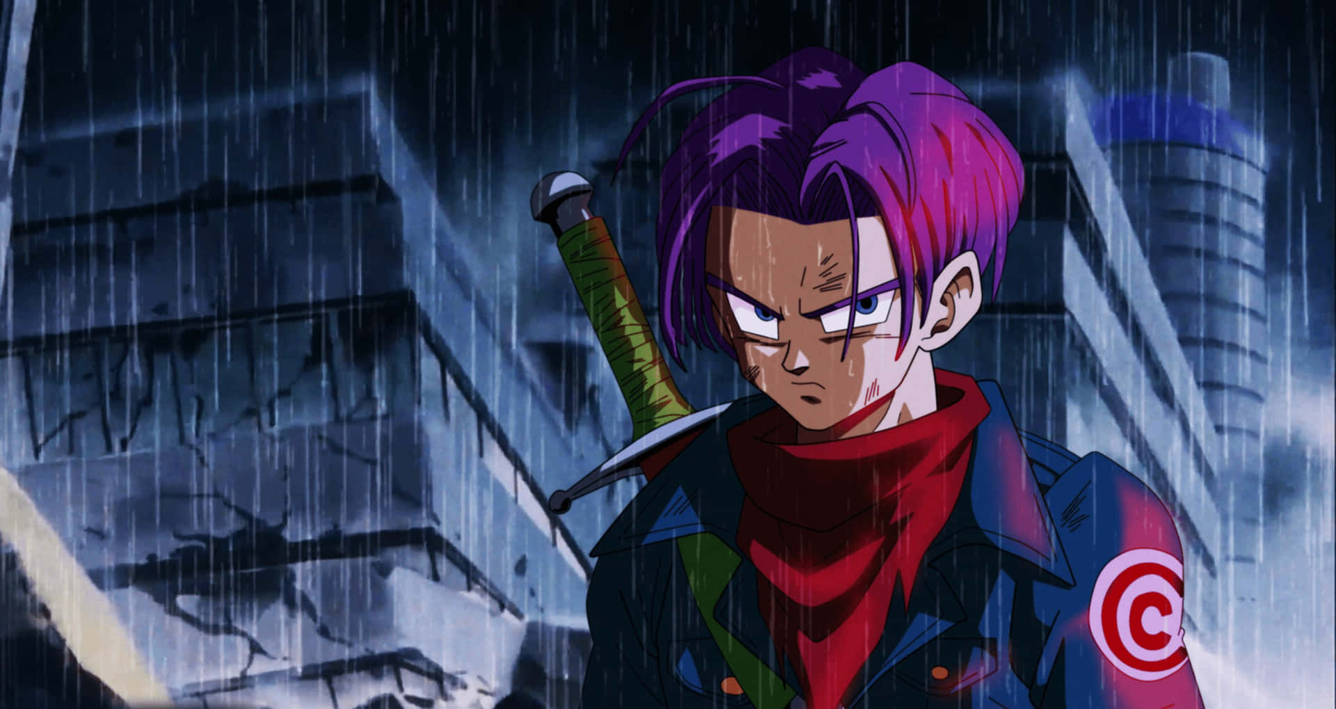 Trunks Soaked In The Rain Background