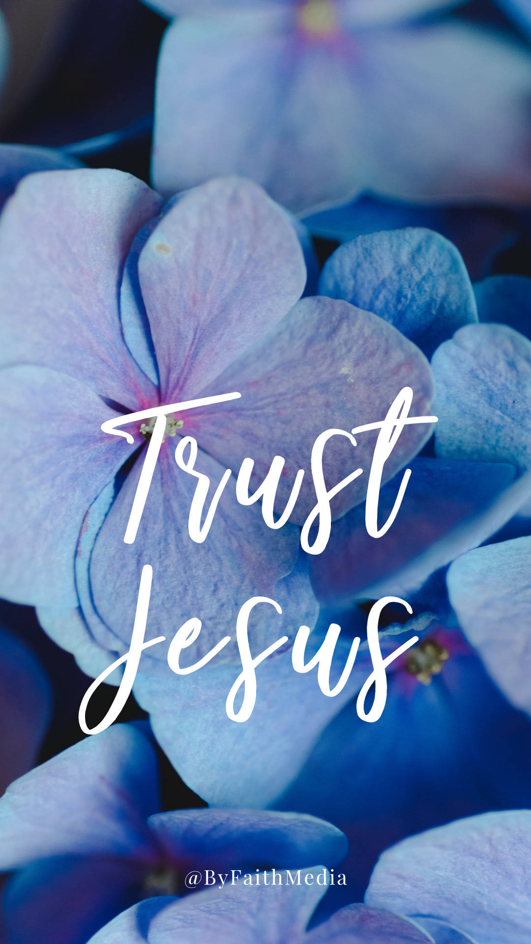 Trust Jesus Floral Background