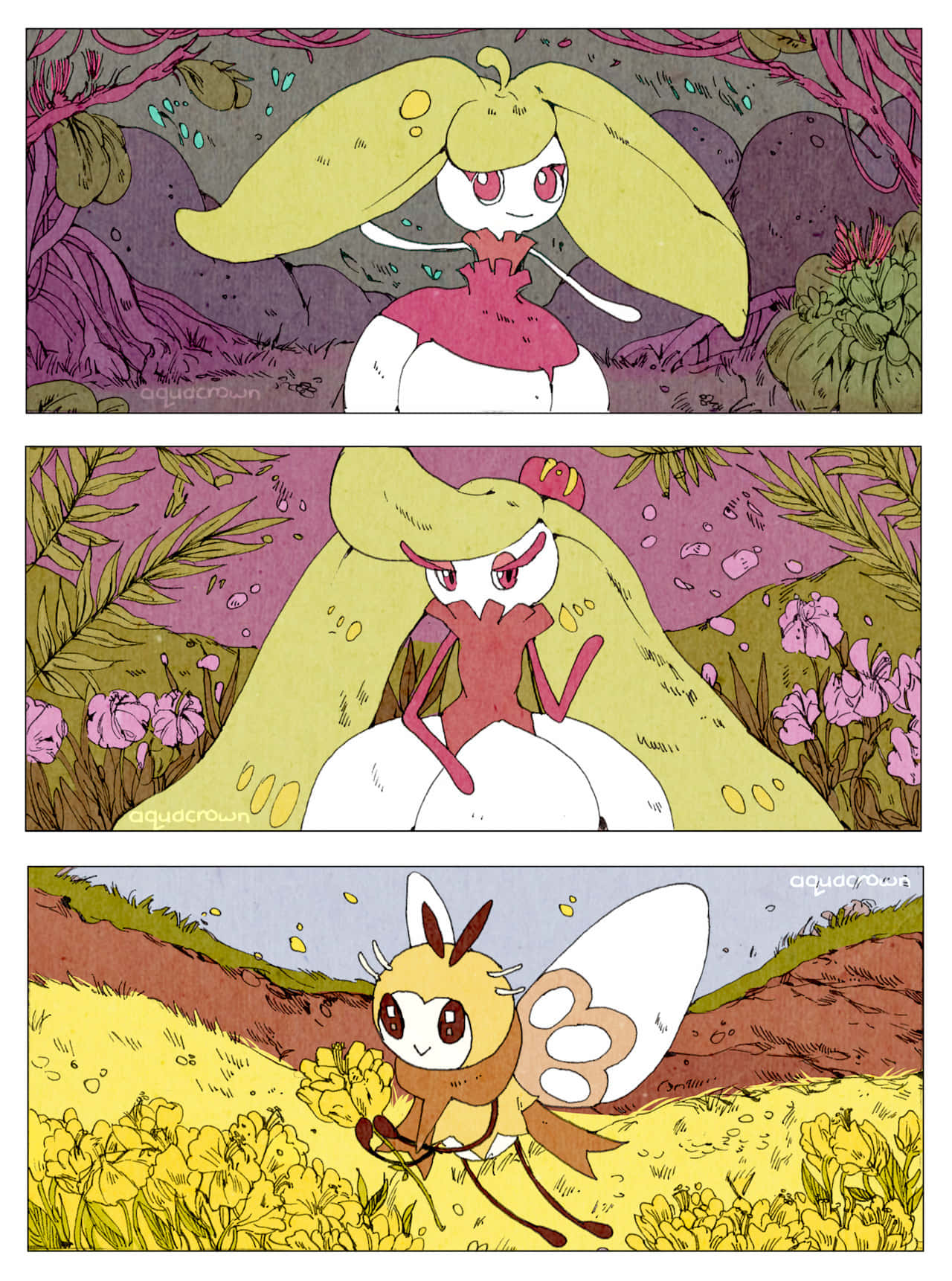 Tsareena Pokemon Evolution Comic Background