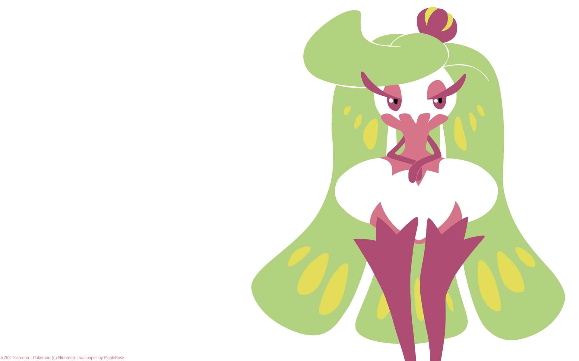 Tsareena Pokemon Vector Art Background