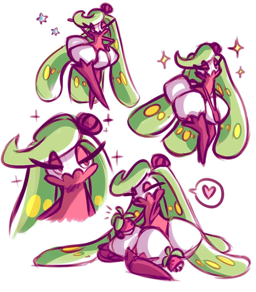 Tsareena, The Fruit Pokémon In Battle Stance Background