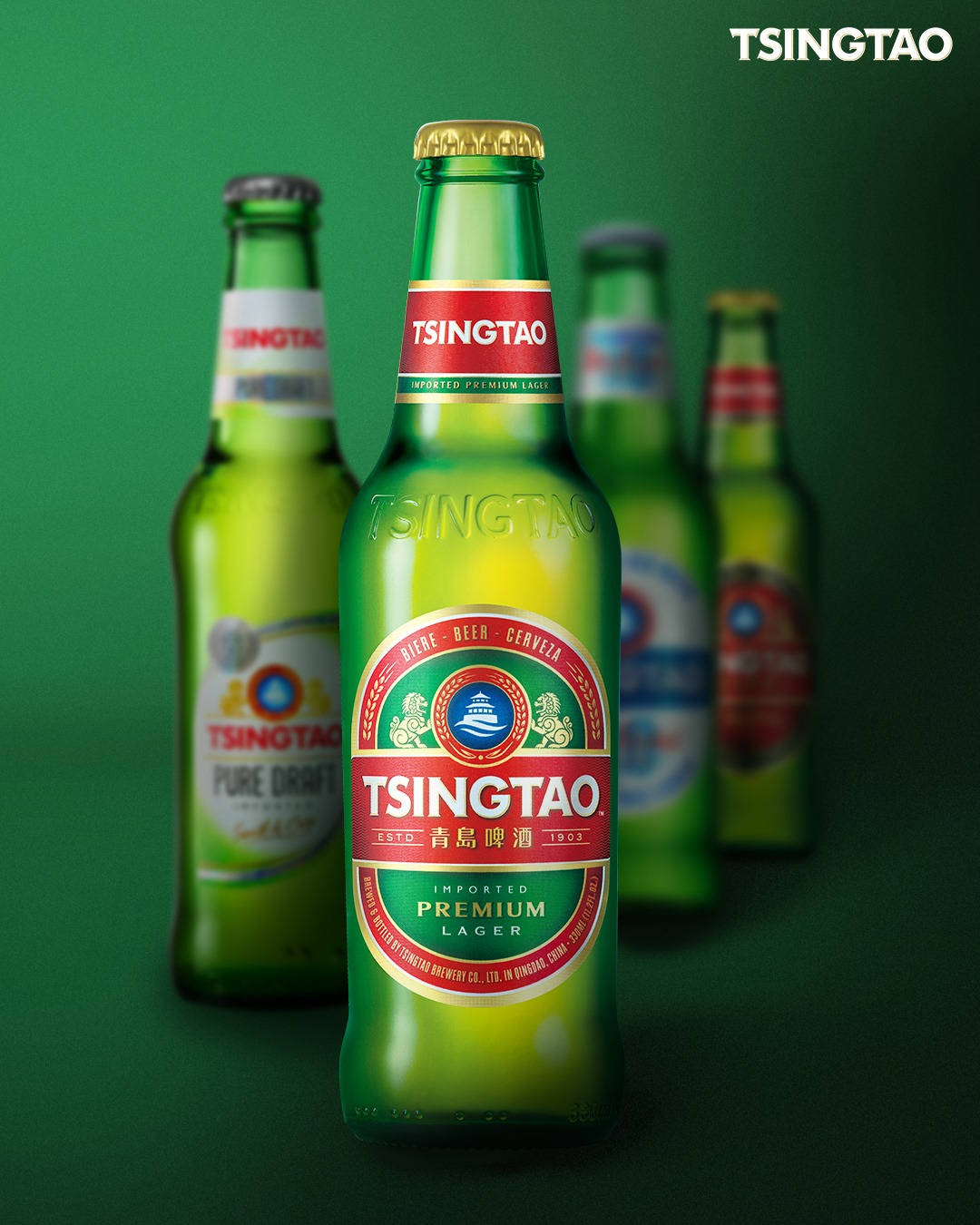 Tsingtao Beer Green Bottle