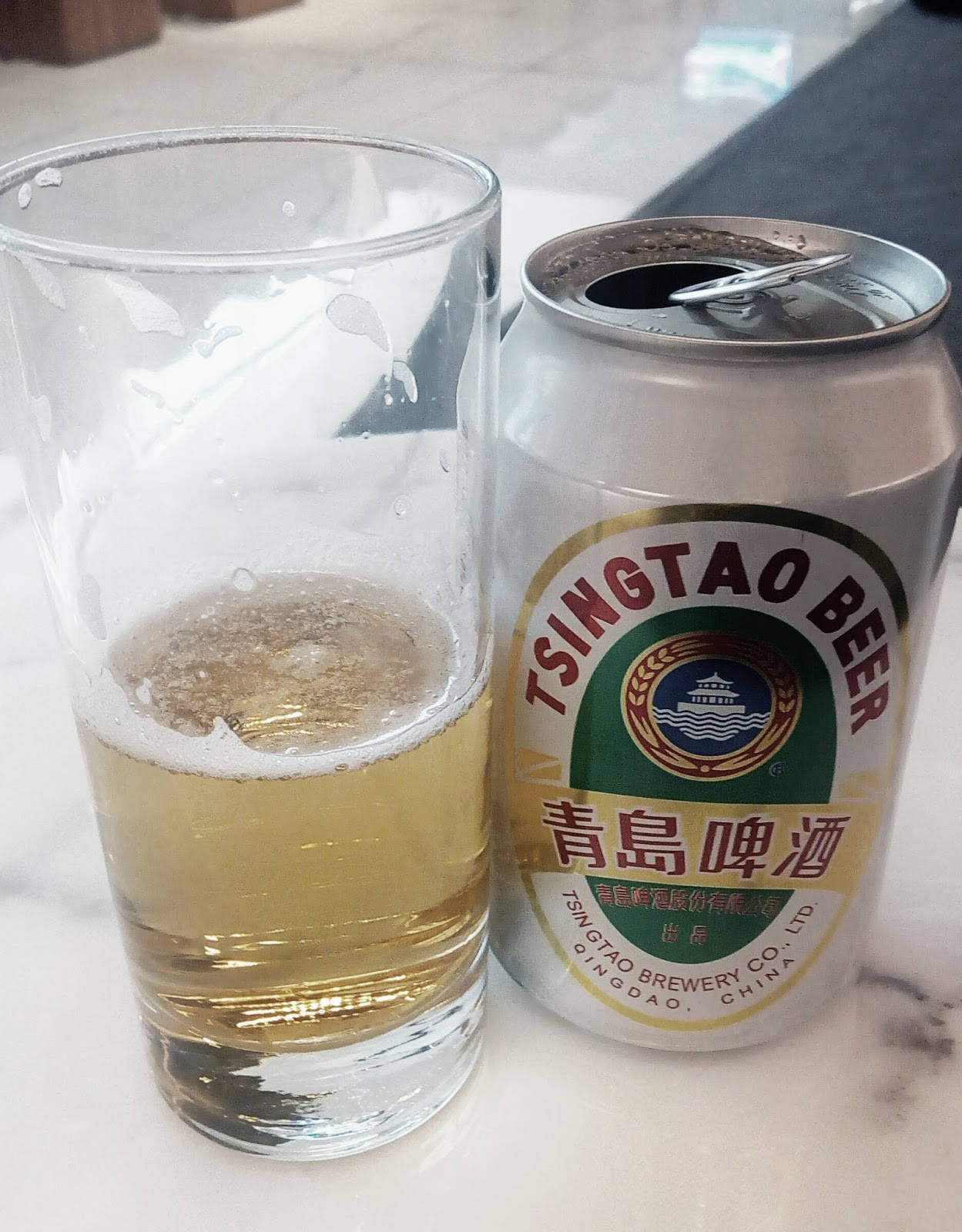 Tsingtao Beer White Background