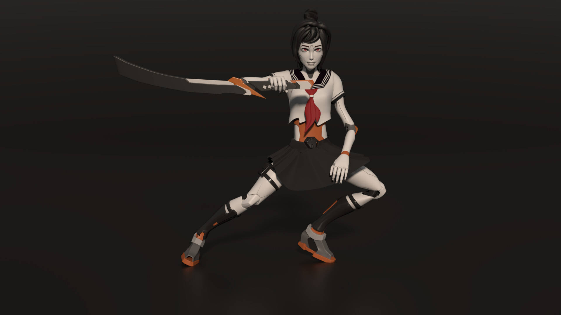 Tsuki Fortnite Katana Digital Art