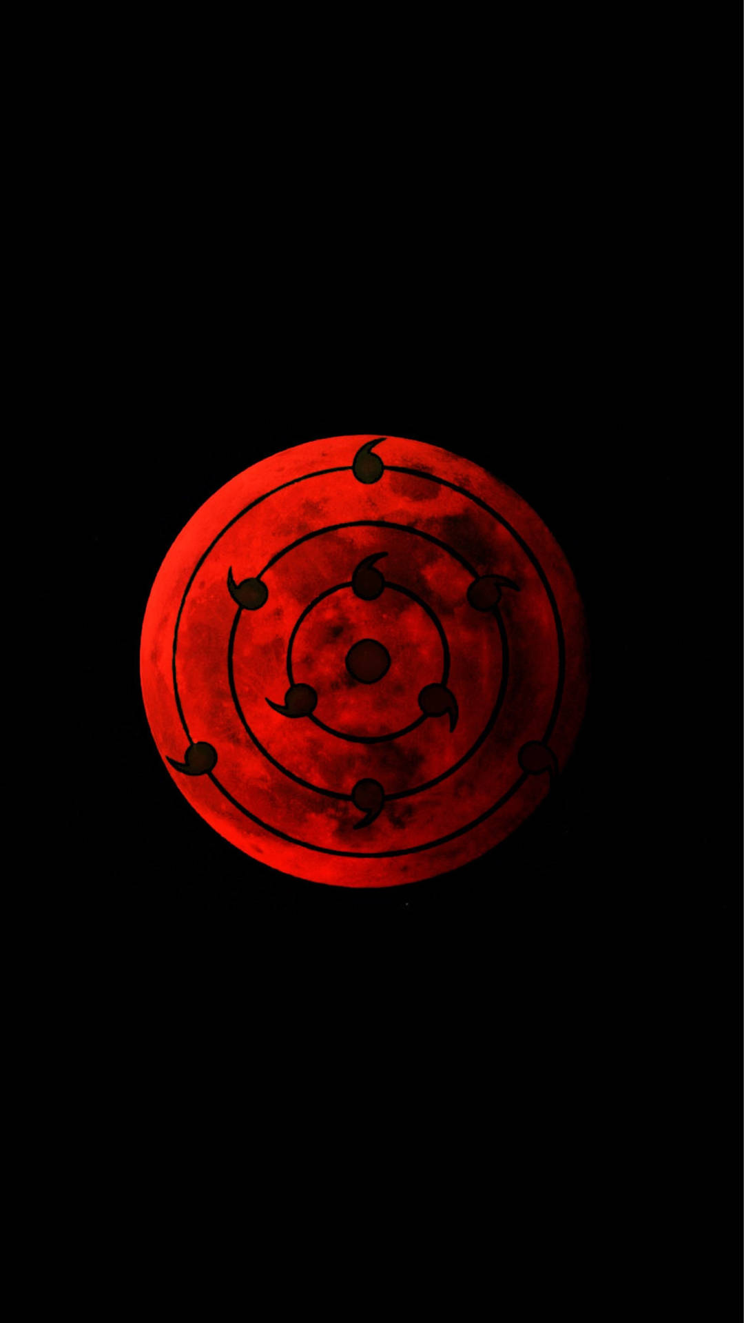Tsukuyomi Power In Red Moon Background