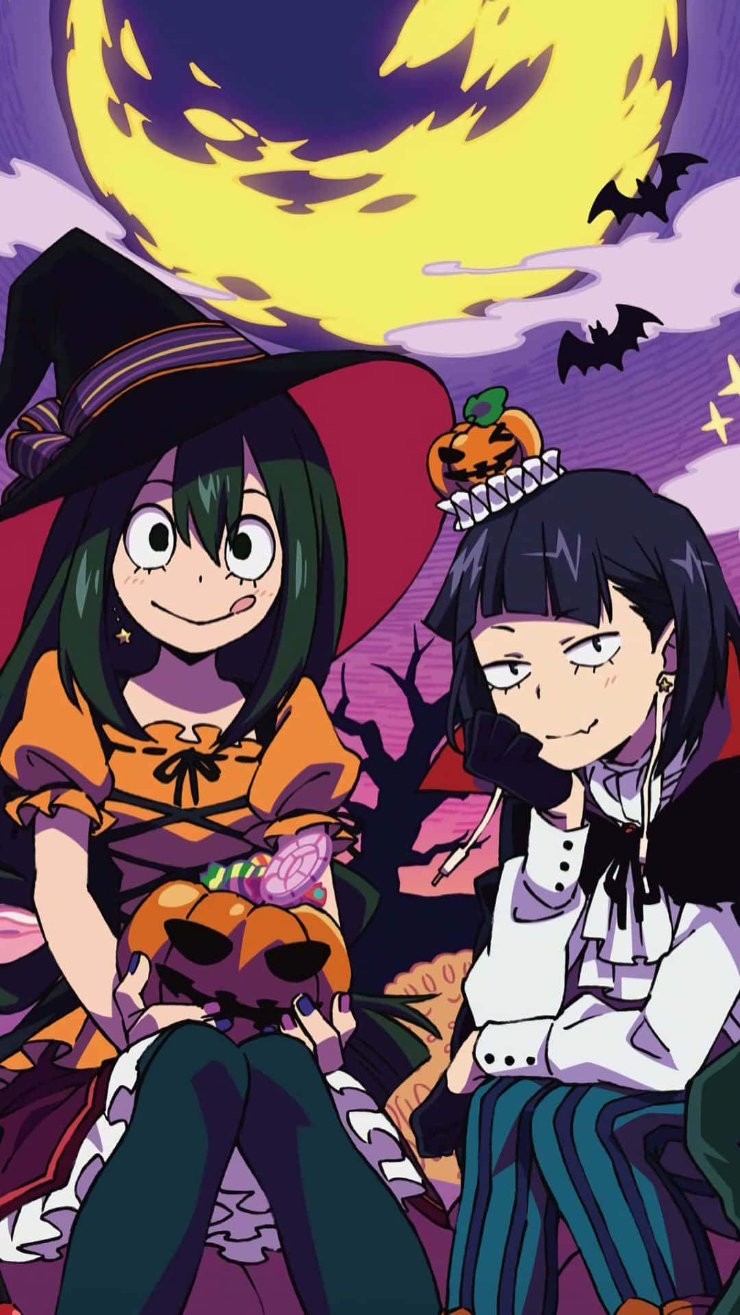 Tsuyu Asui And Kyoka Jiro My Hero Academia Halloween Background