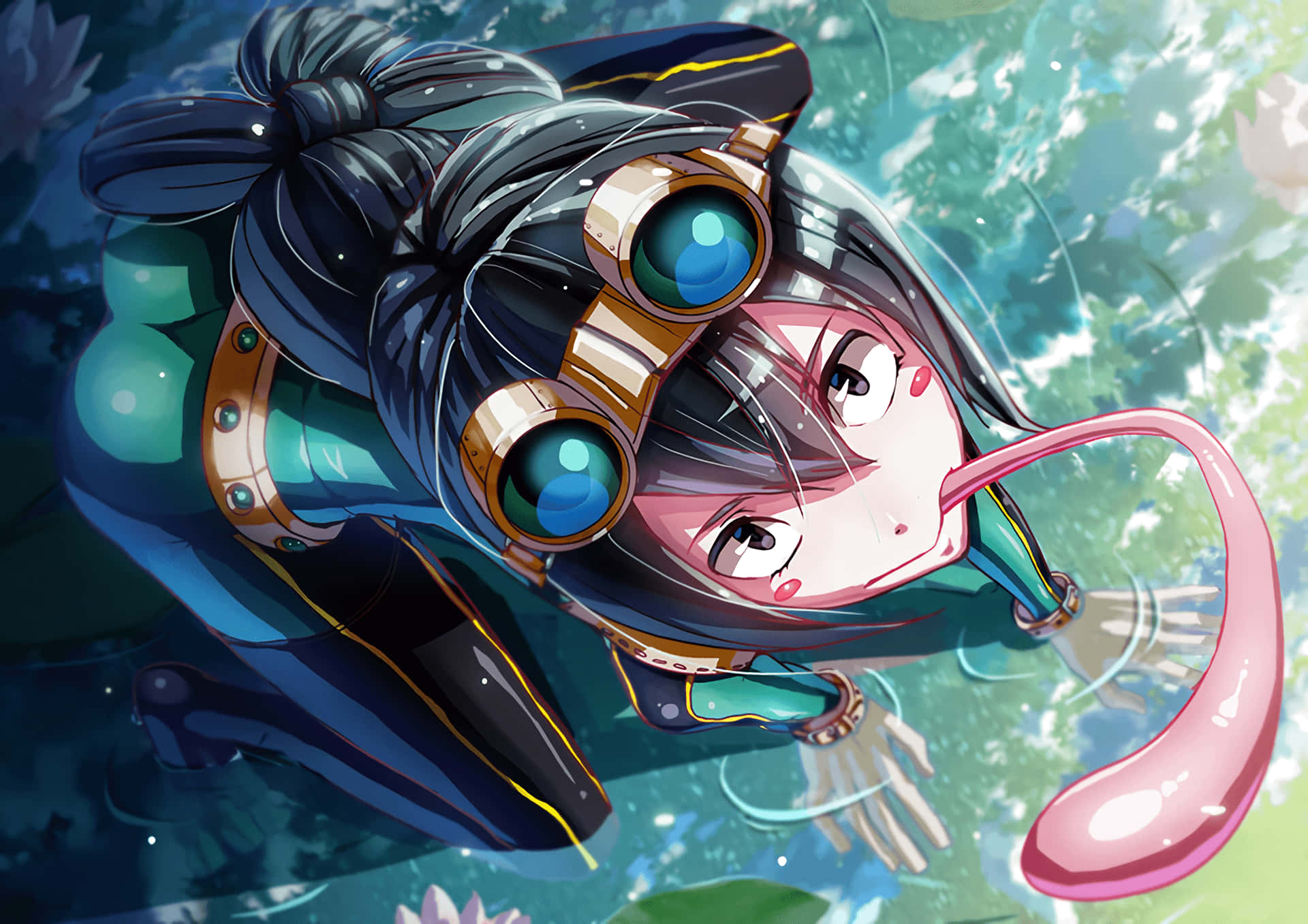 Tsuyu Asui Tongue Out Background