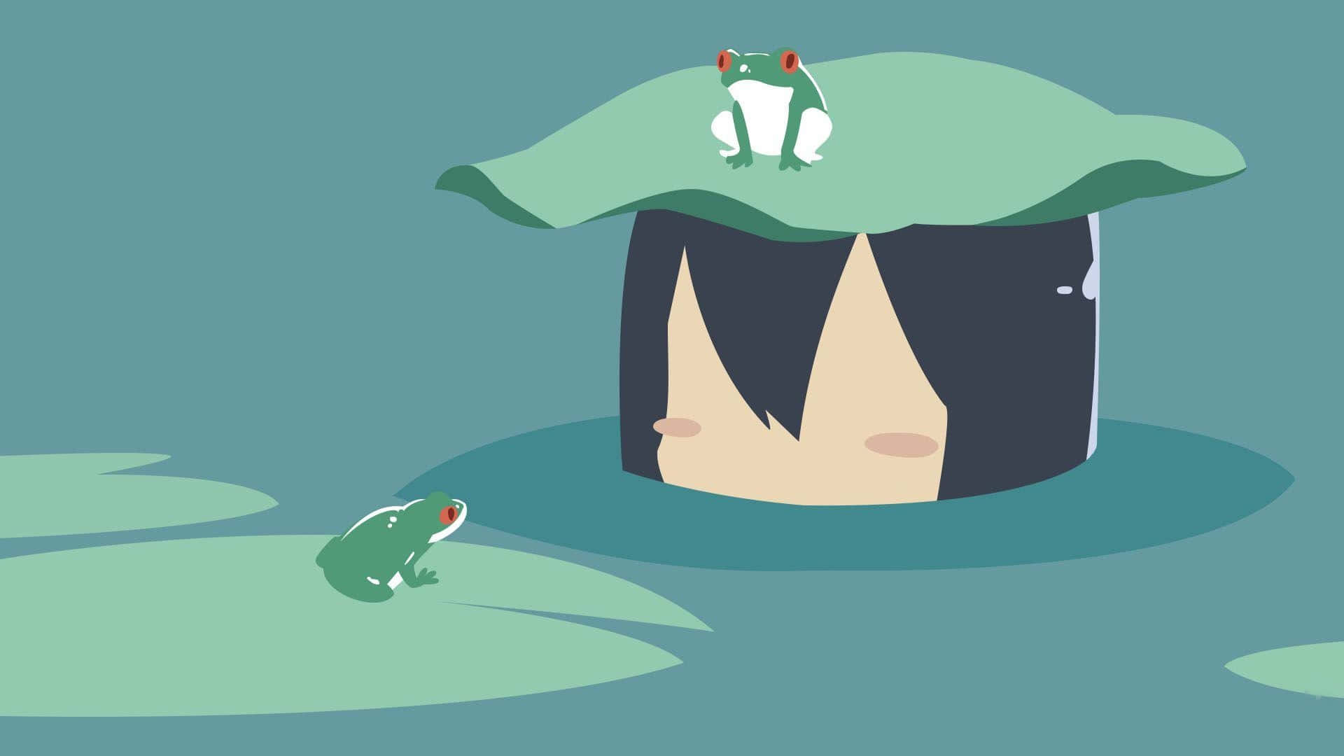 Tsuyu Asui Wearing A Frog Outfit Background