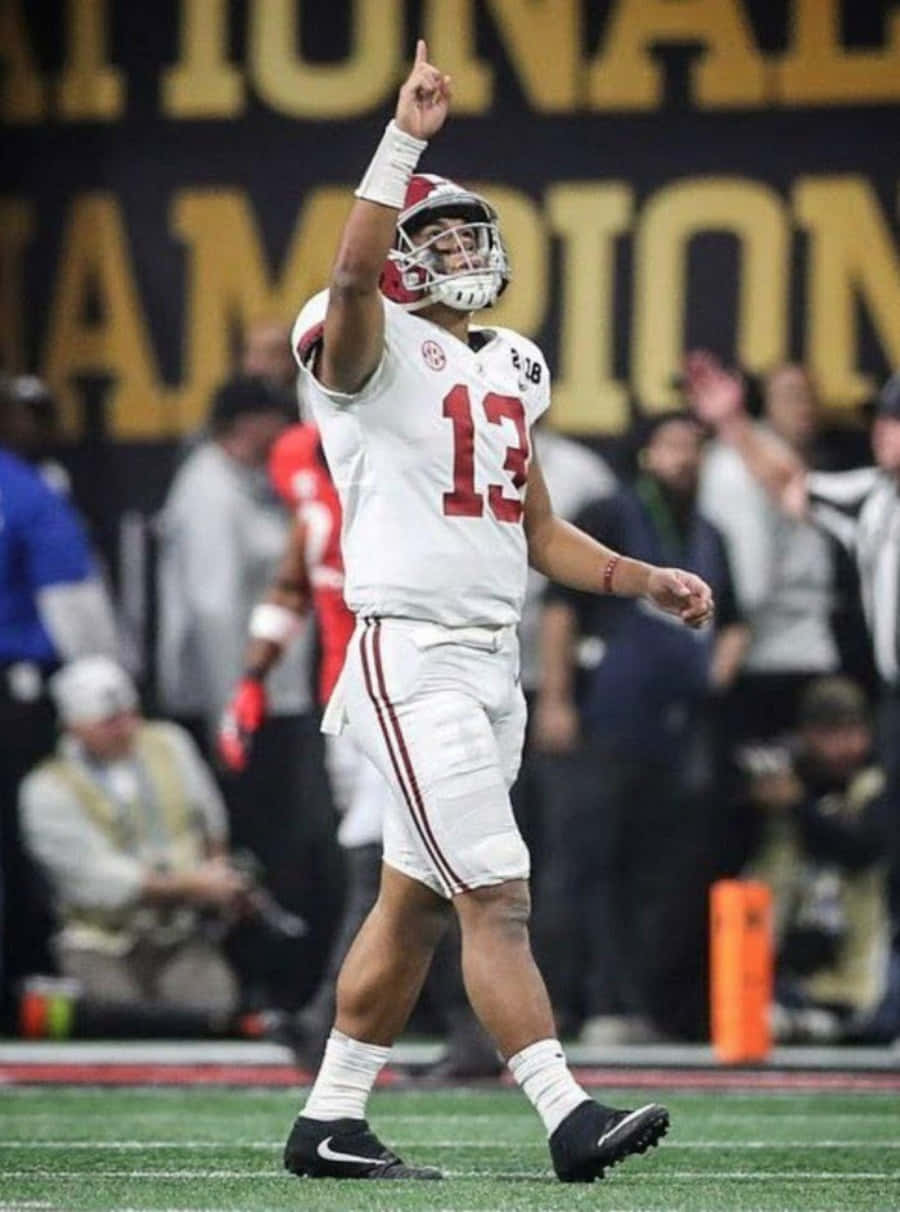 Tua Tagovailoa Hand Pointing Background