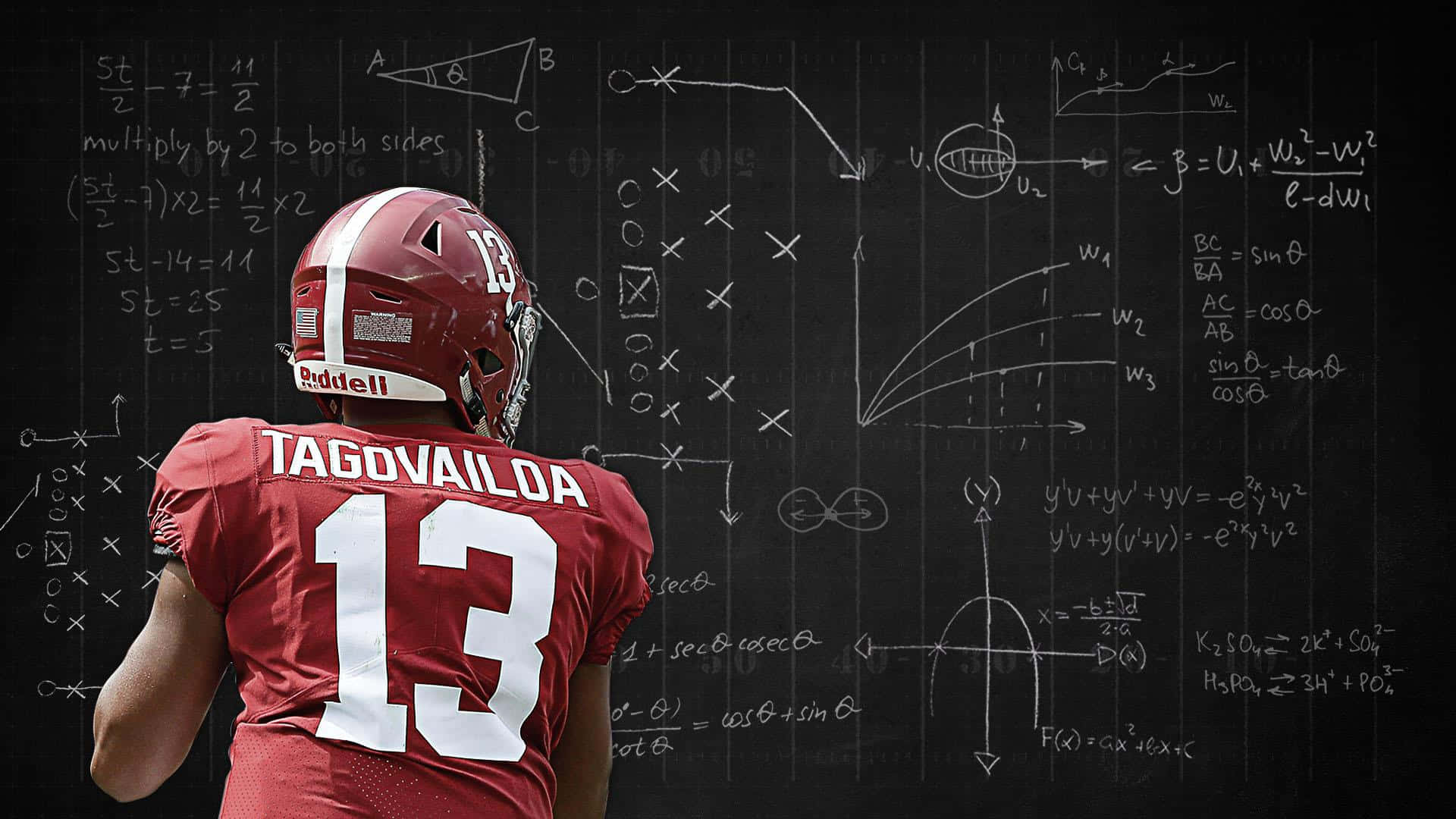 Tua Tagovailoa Of The Alabama Crimson Tide Background