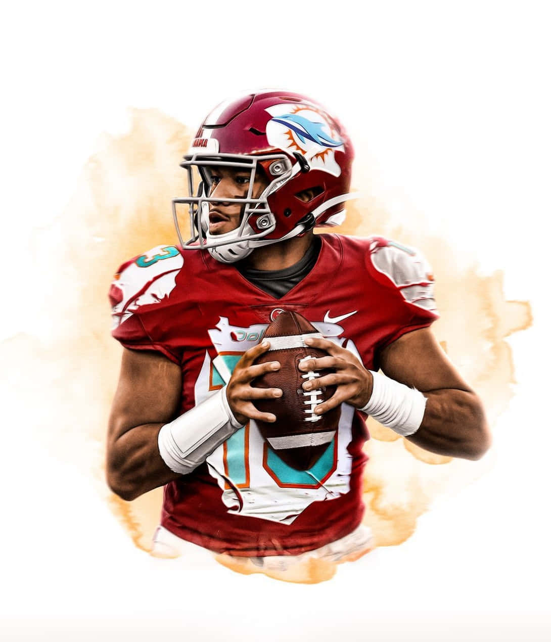 Tua Tagovailoa Of The Miami Dolphins Background