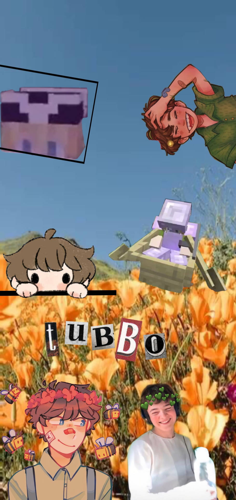 Tubbo Yellow Flowers Aesthetic Background