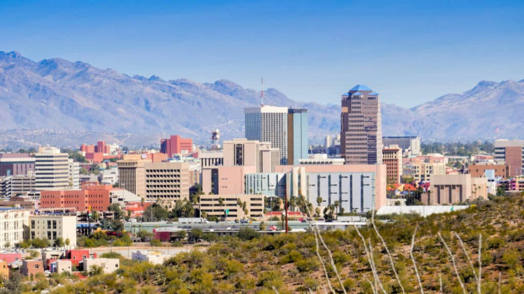 Tucson Arizona Skyline Background