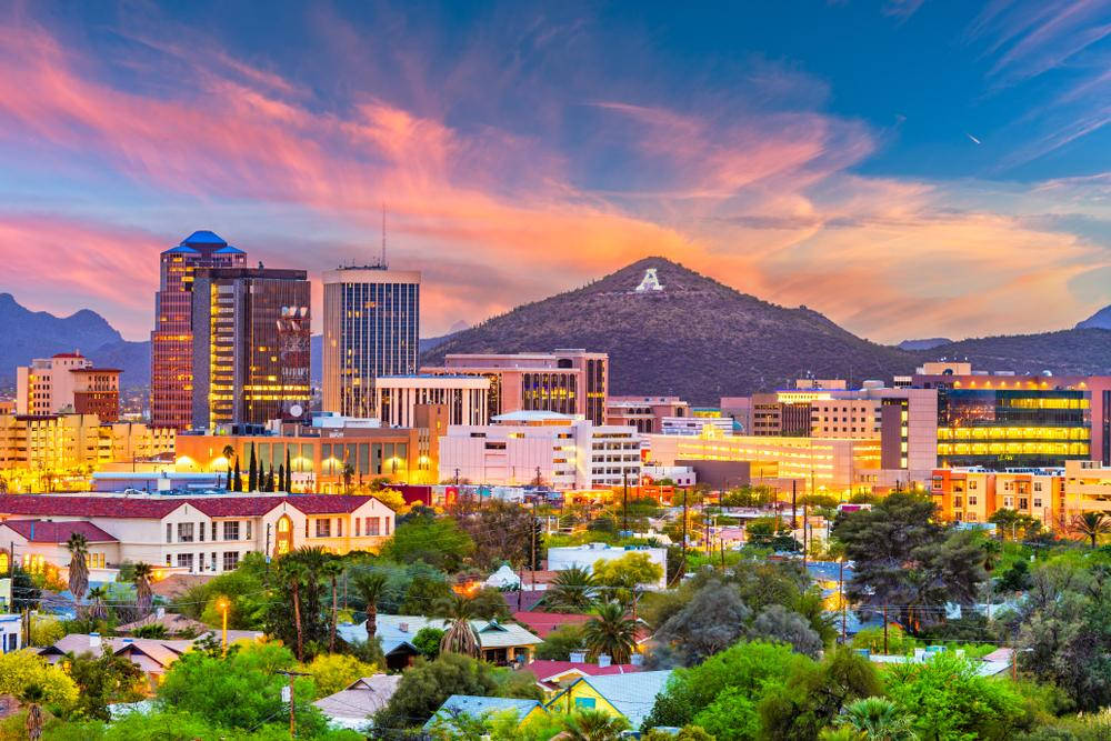 Tucson At Dusk Background