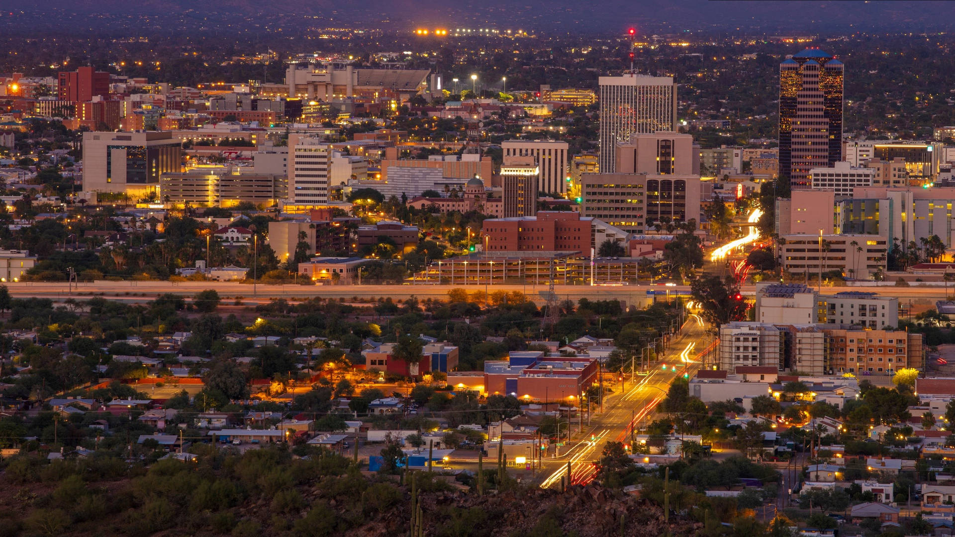 Tucson At Night Background