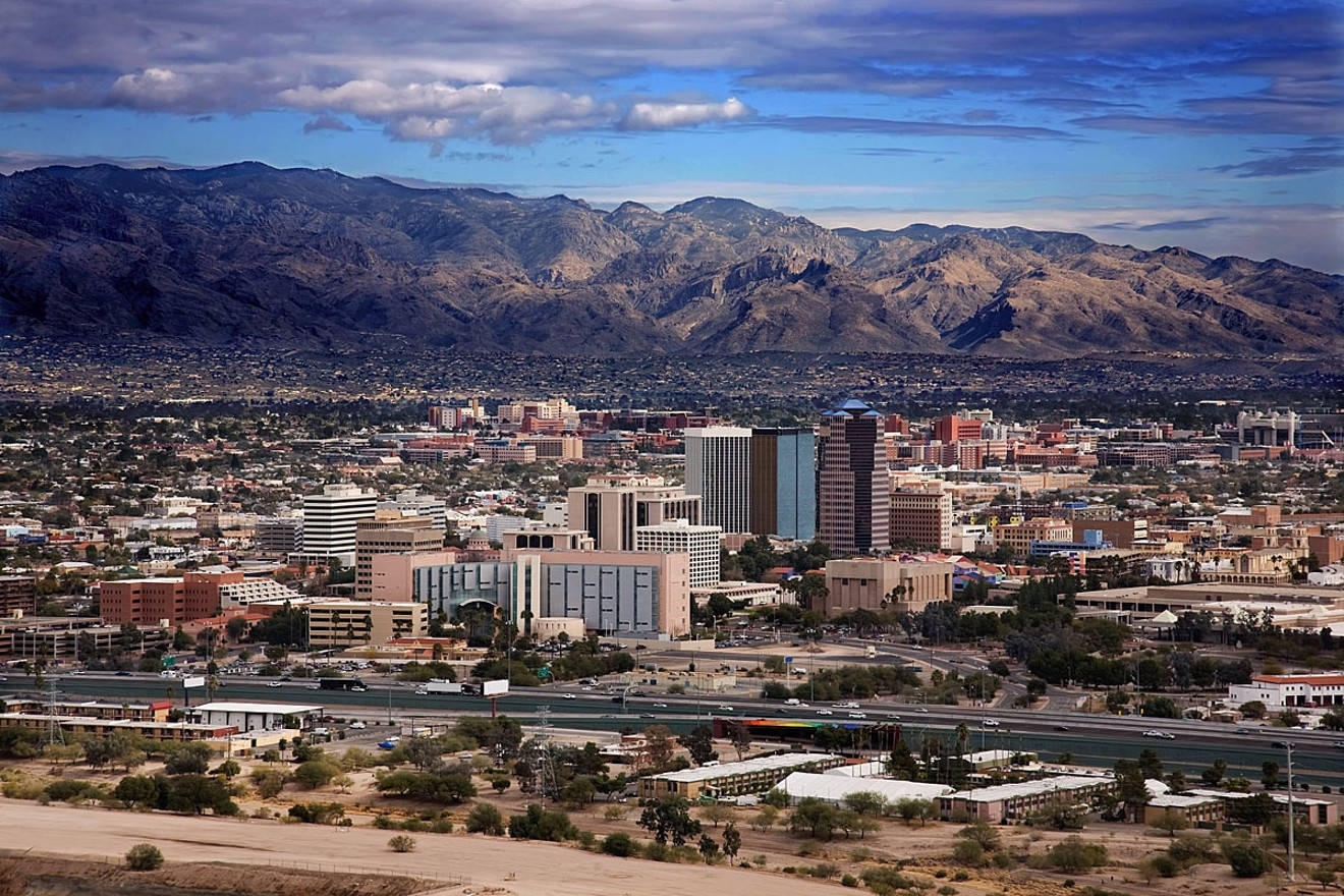 Tucson City And Mountains