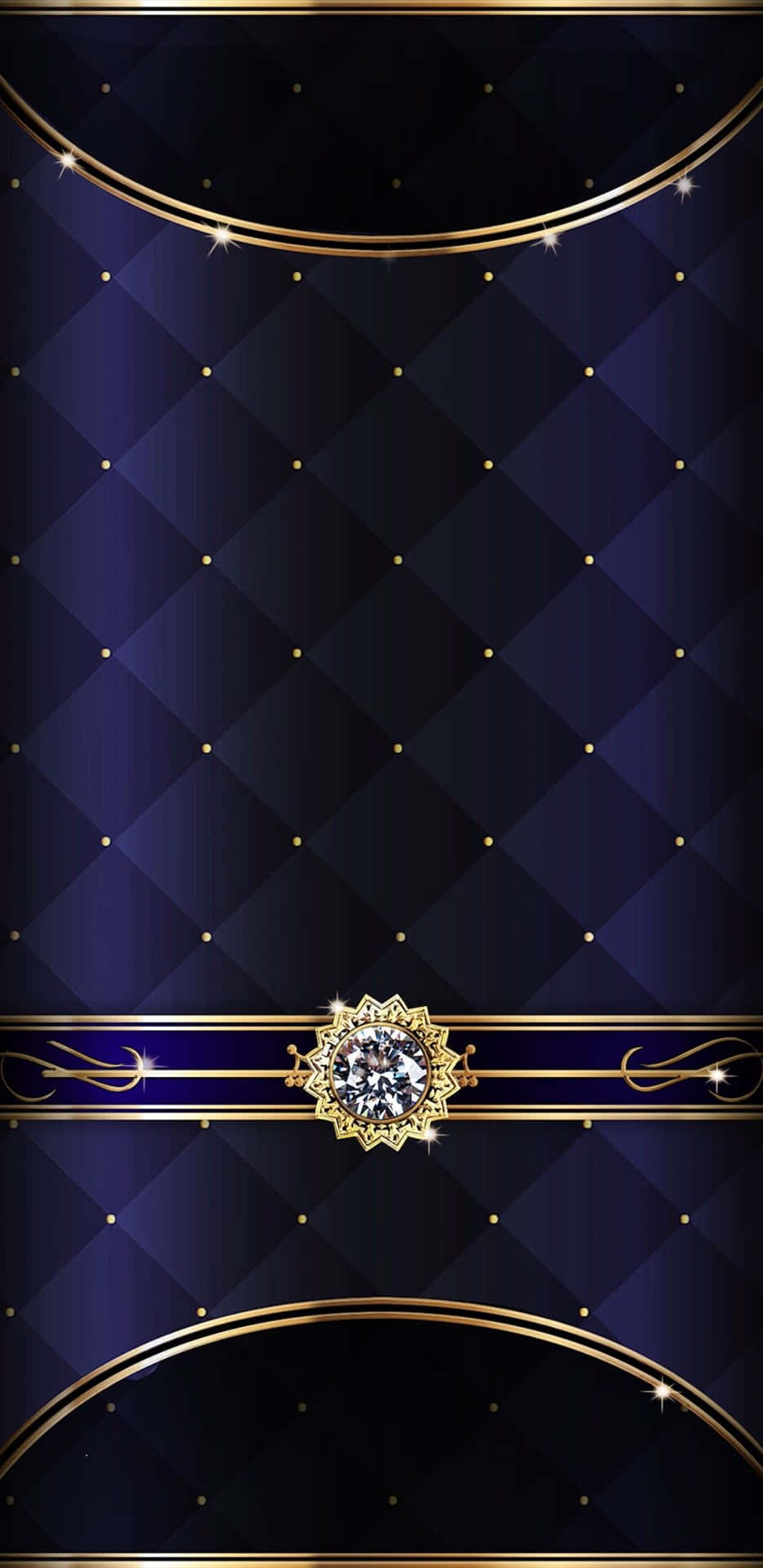 Tufted Blue Gold Expensive Background