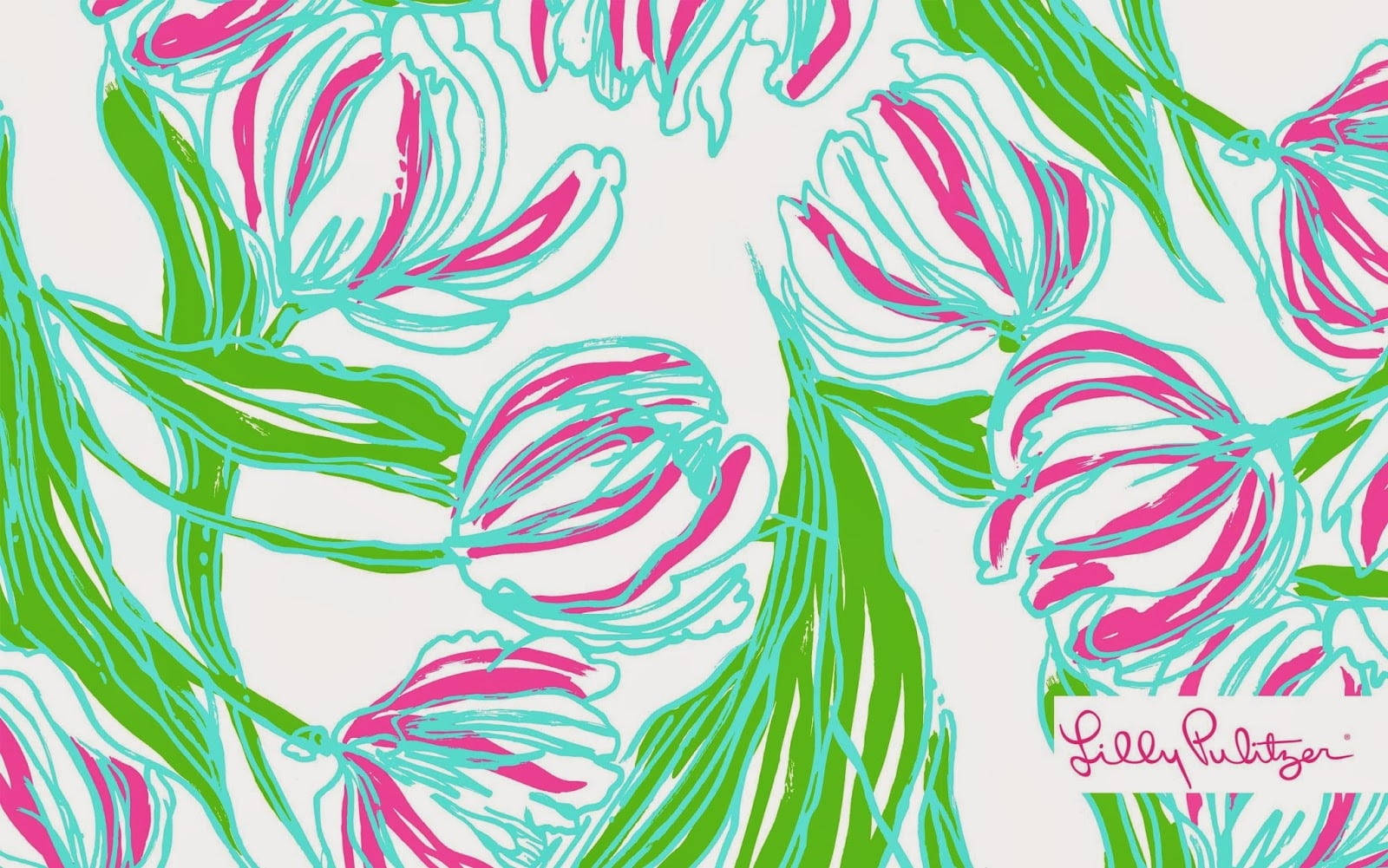 Tulips Lilly Pulitzer Desktop Background