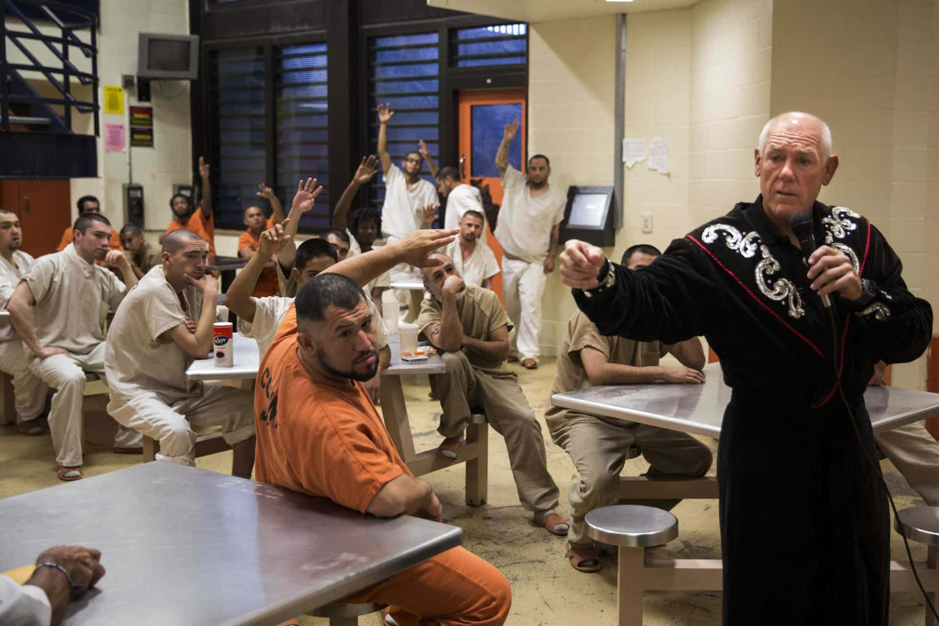 Tully Blanchard Inspiring Inmates With A Speech Background