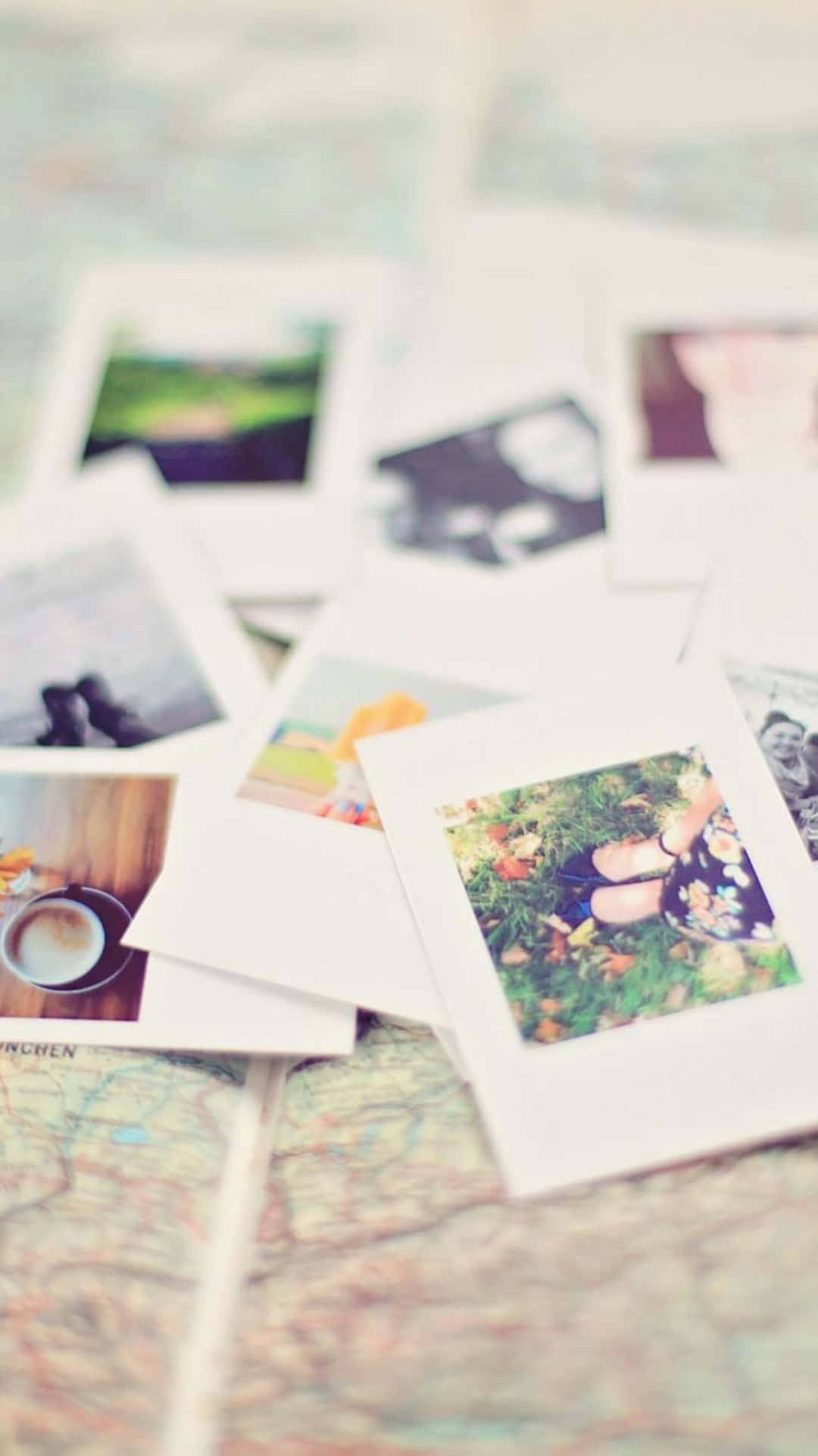 Tumblr Photography Pile Of Polaroids Background