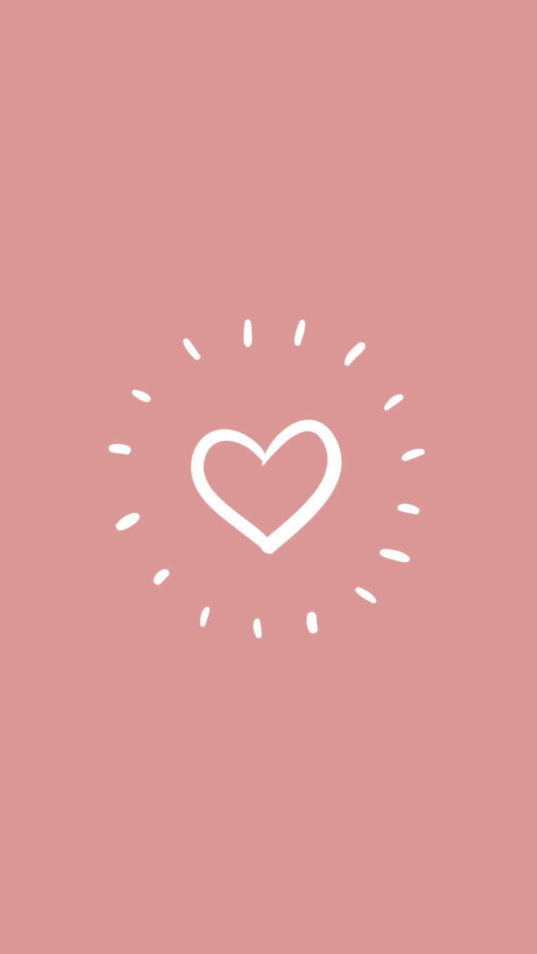 Tumblr Valentines Day Pink Minimalist Heart Background