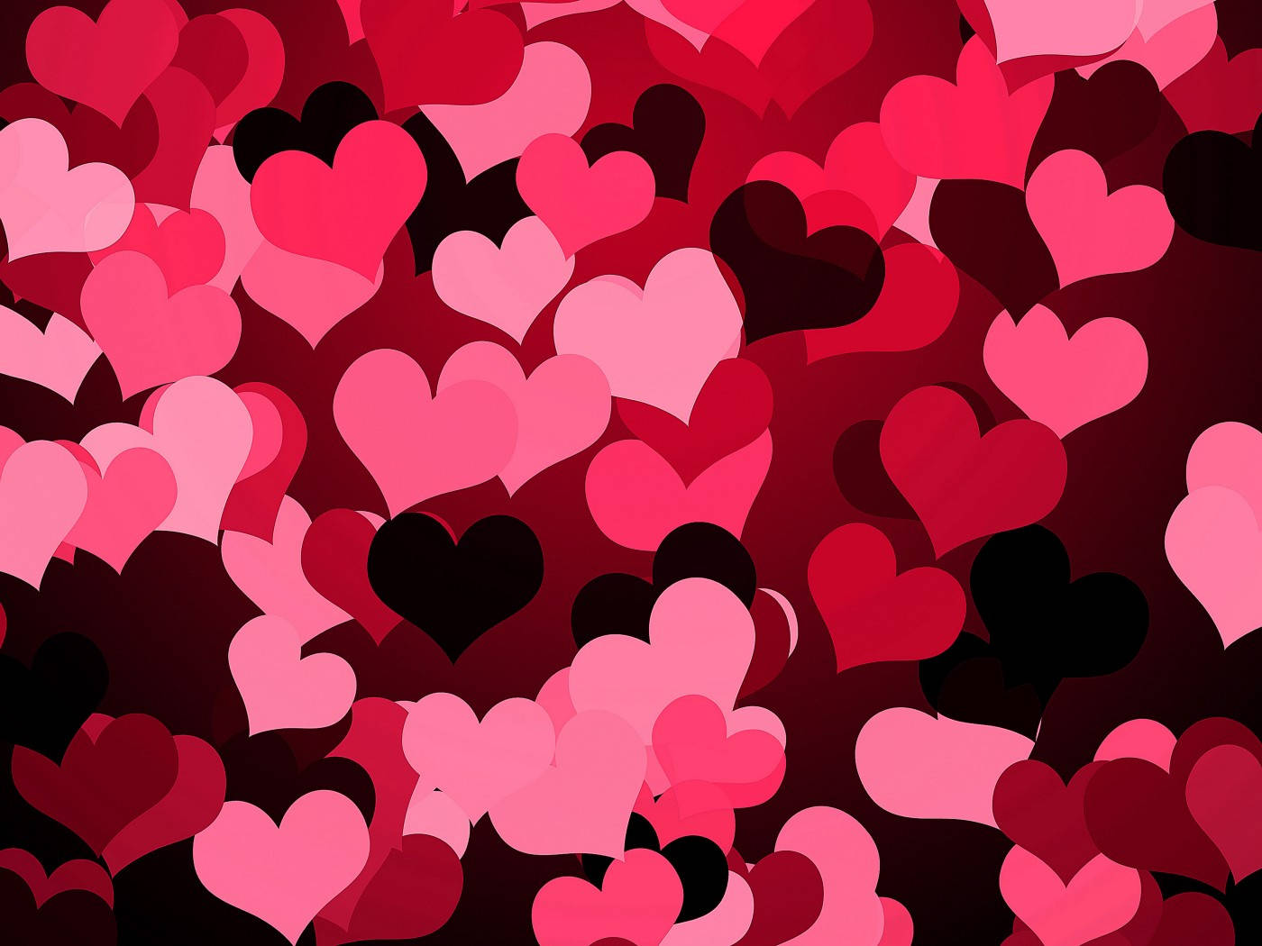 Tumblr Valentines Day Red Heart Shades Patterns Background