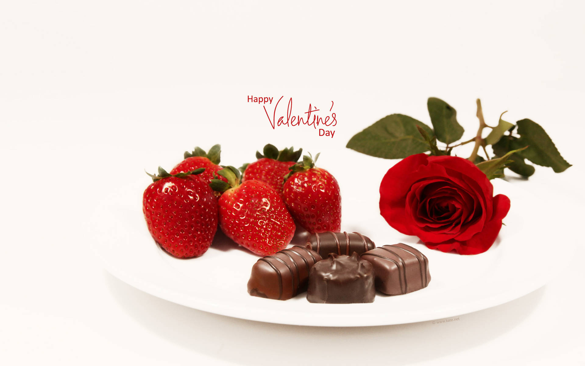 Tumblr Valentines Day Strawberries, Chocolates, And Rose Background