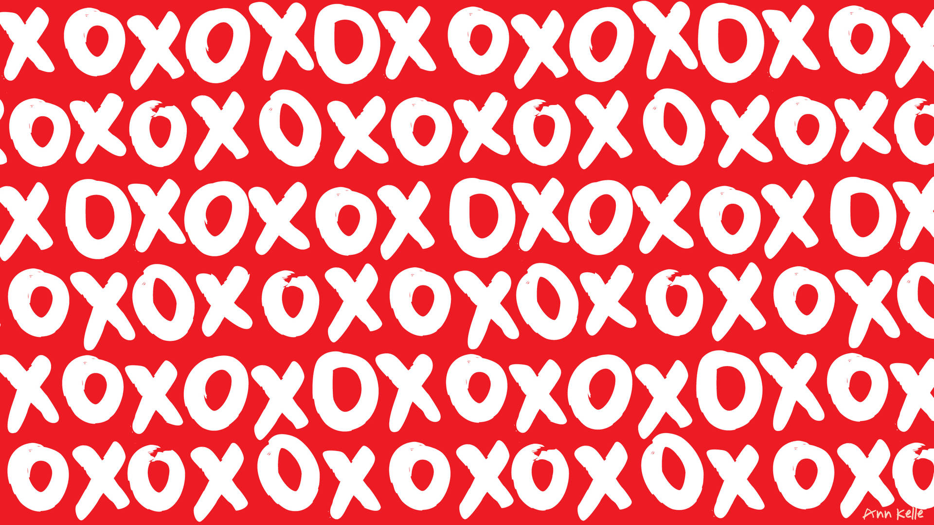 Tumblr Valentines Day Xoxo Red Pattern Background