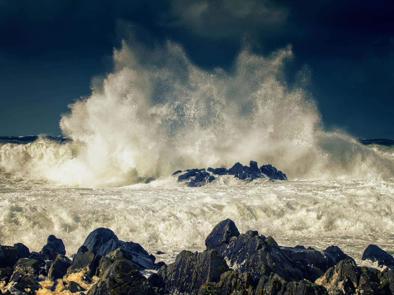 Tumultuous Arctic Storm Background