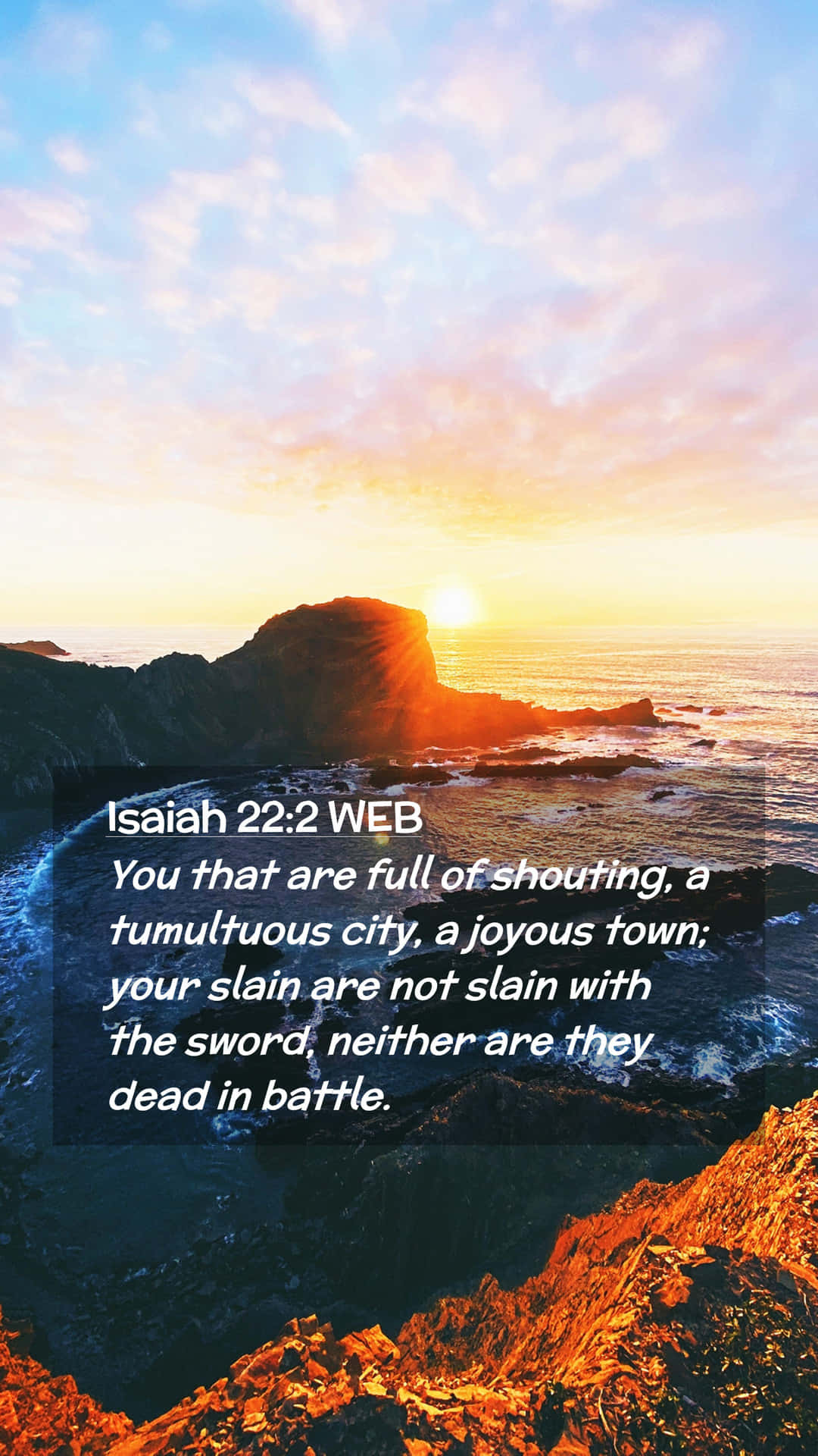 Tumultuous City Bible Saying Background