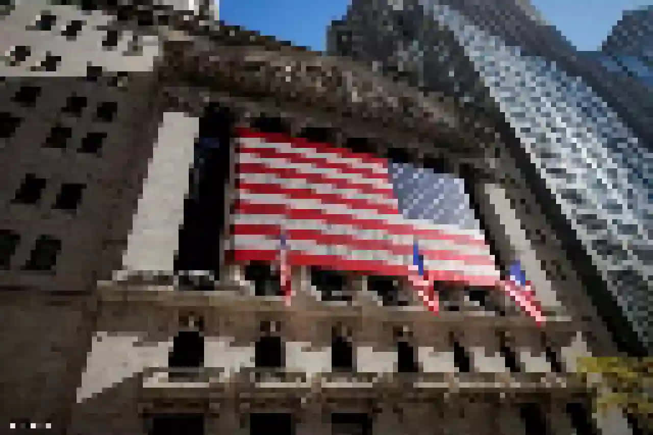 Tumultuous Federal Hall Pixel Art Background