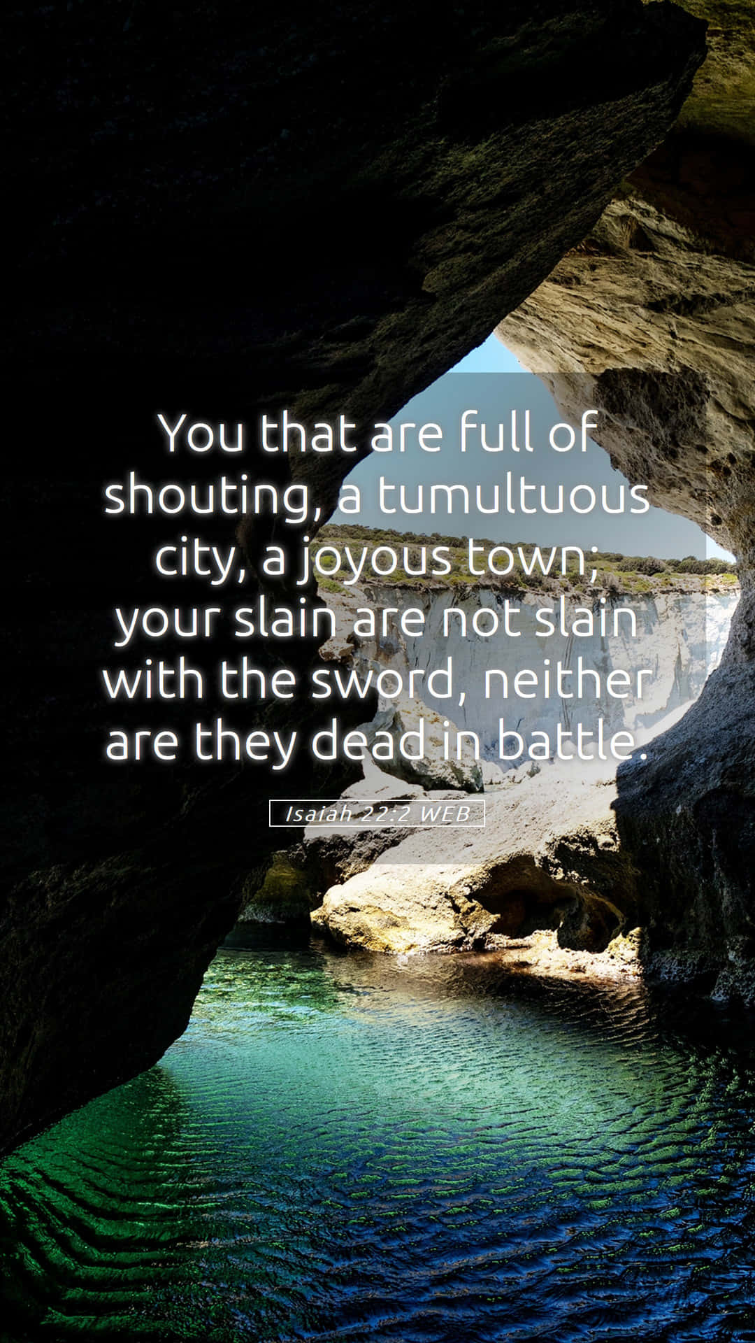 Tumultuous Quote From Book Of Isaiah Background